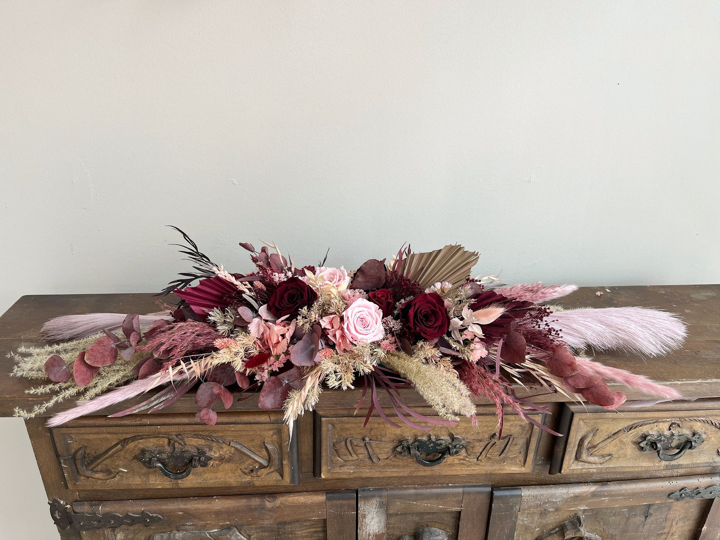 Burgundy & Blush Pink Wedding Flowers