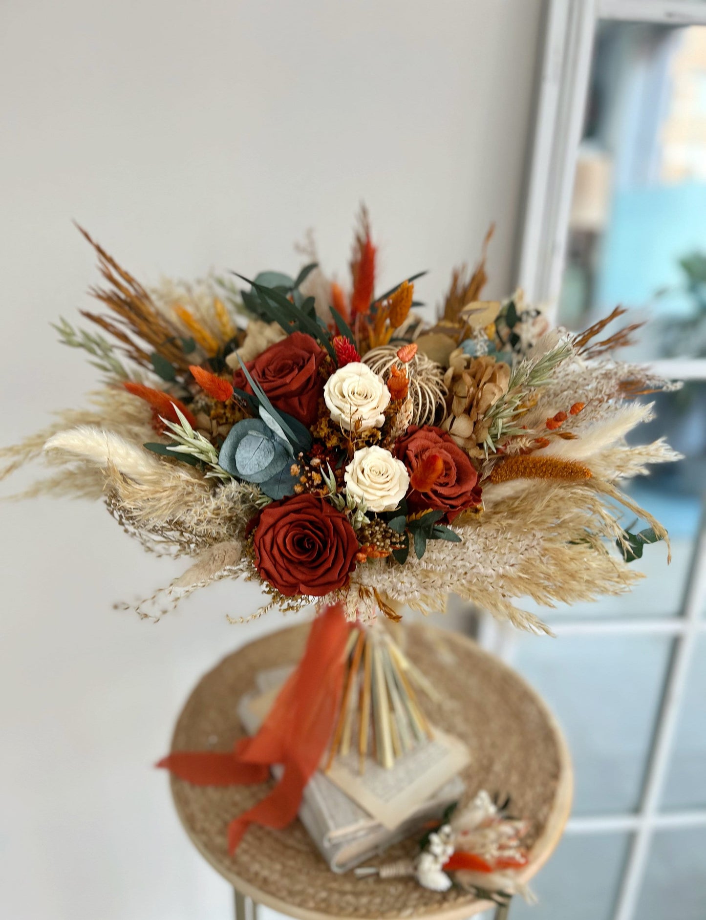 Terracotta & Green Wedding Bouquet