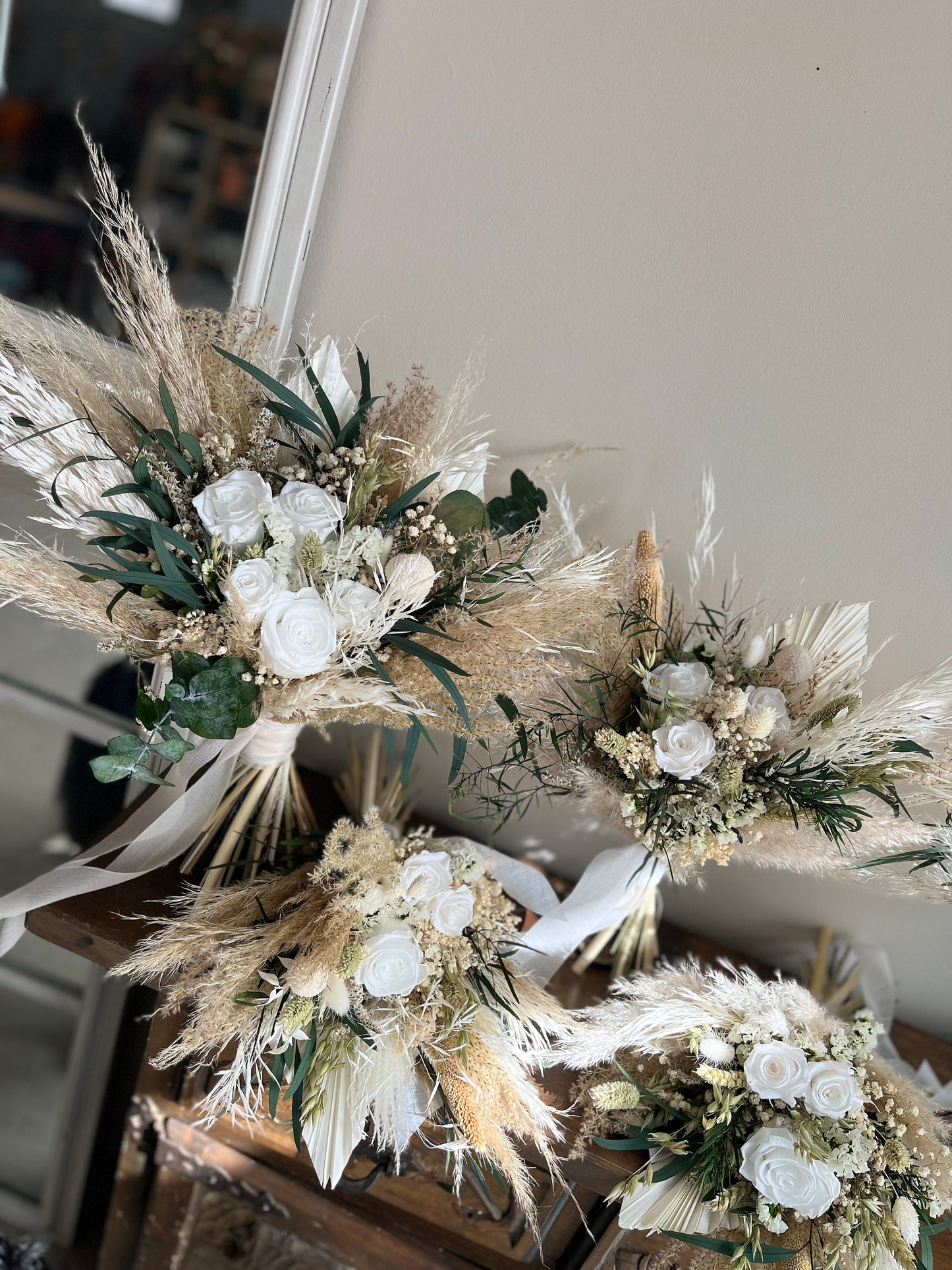 Boho Neutral Wedding Flowers