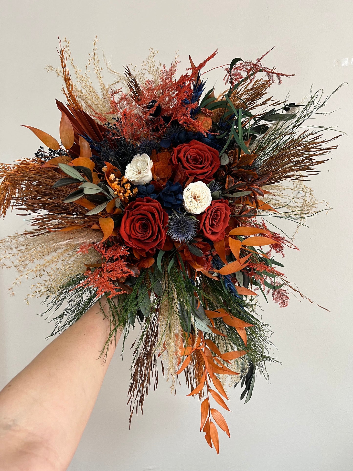 Terracotta & Navy Blue Bouquet