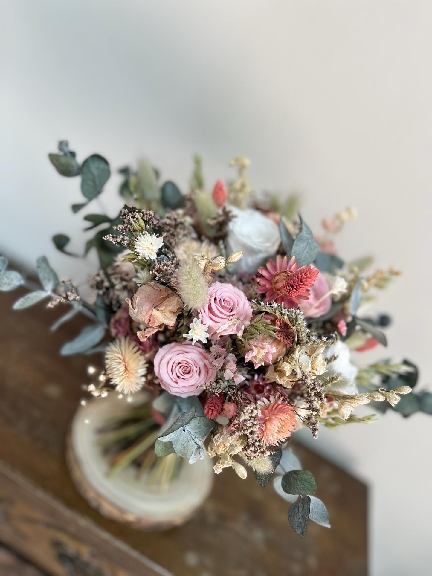Rustic Bridal Bouquet Blush | Wildflower Wedding Flowers