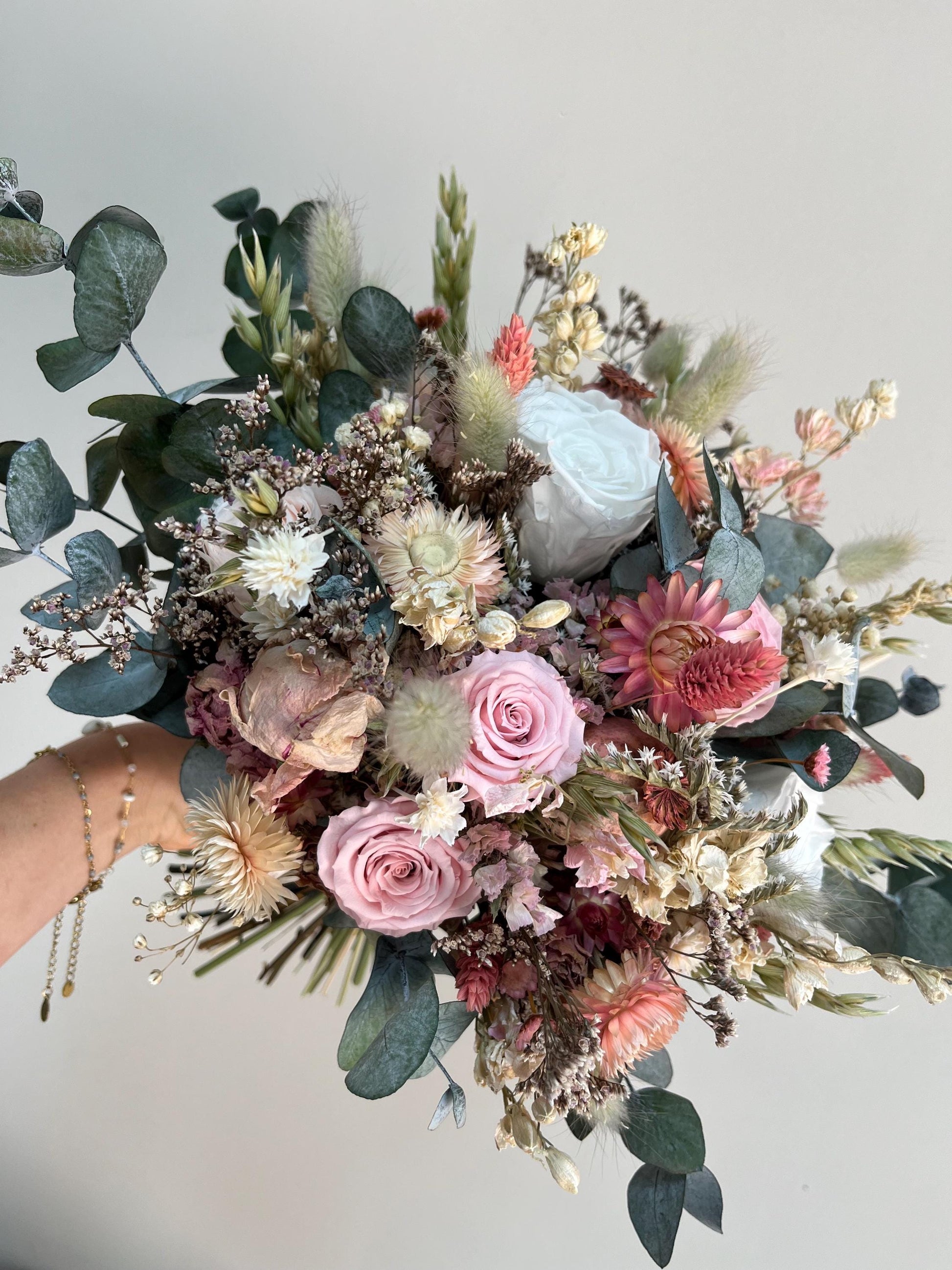 Rustic Bridal Bouquet Blush | Wildflower Wedding Flowers