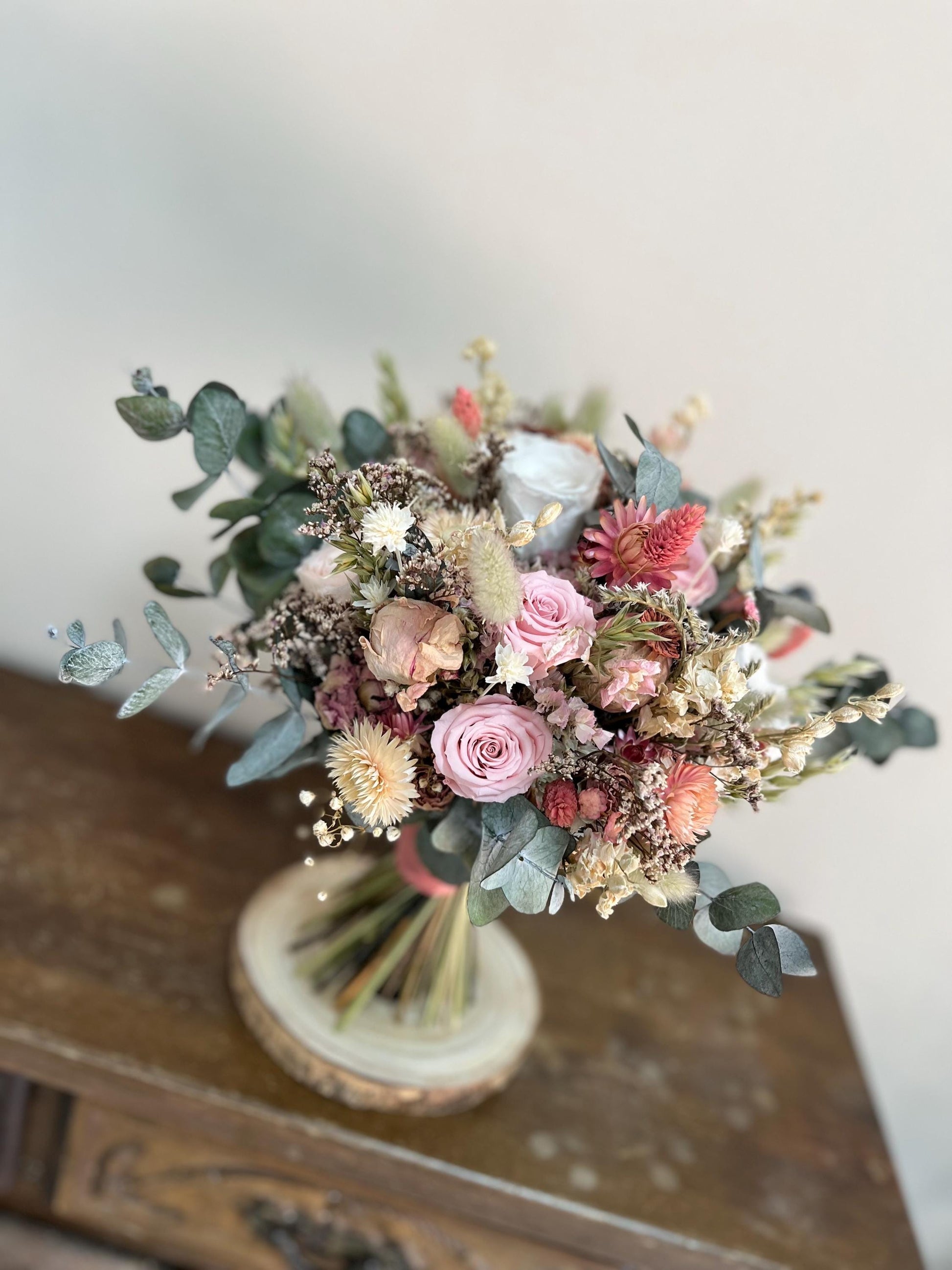 Rustic Bridal Bouquet Blush | Wildflower Wedding Flowers