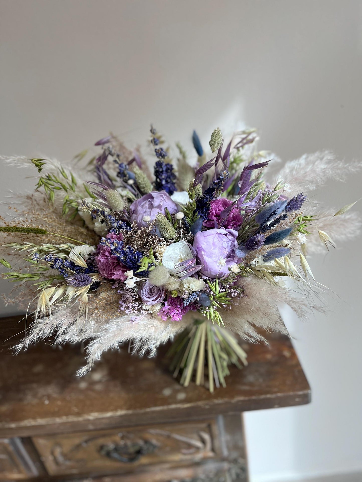 Lavender Bridal Bouquet Lavender Mauve Bouquet Lavender Wedding Spring Bouquet Wedding Summer Dried Flowers Wedding Flower Purple Bridesmaid