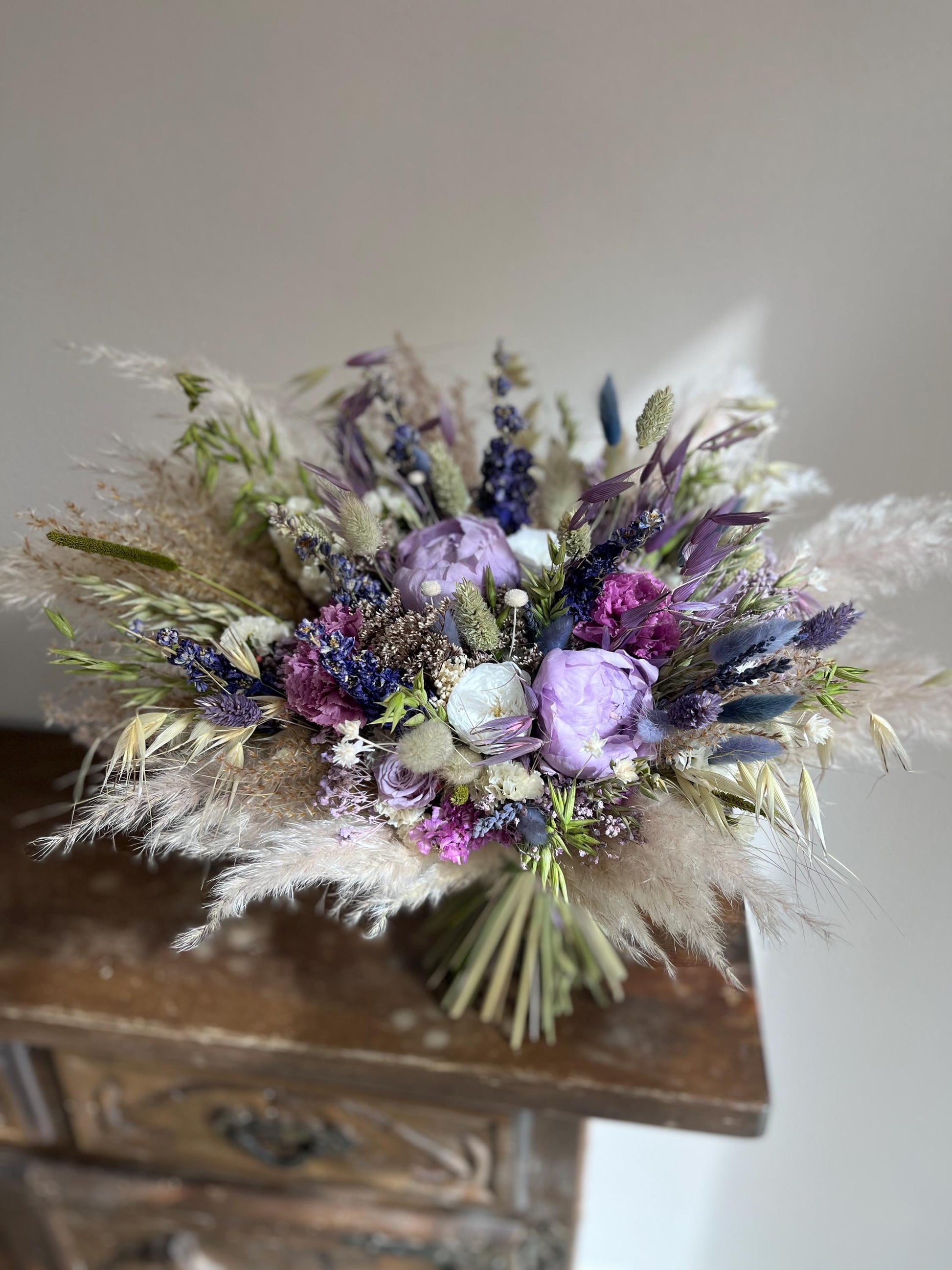 Lavender Bridal Bouquet Lavender Mauve Bouquet Lavender Wedding Spring Bouquet Wedding Summer Dried Flowers Wedding Flower Purple Bridesmaid