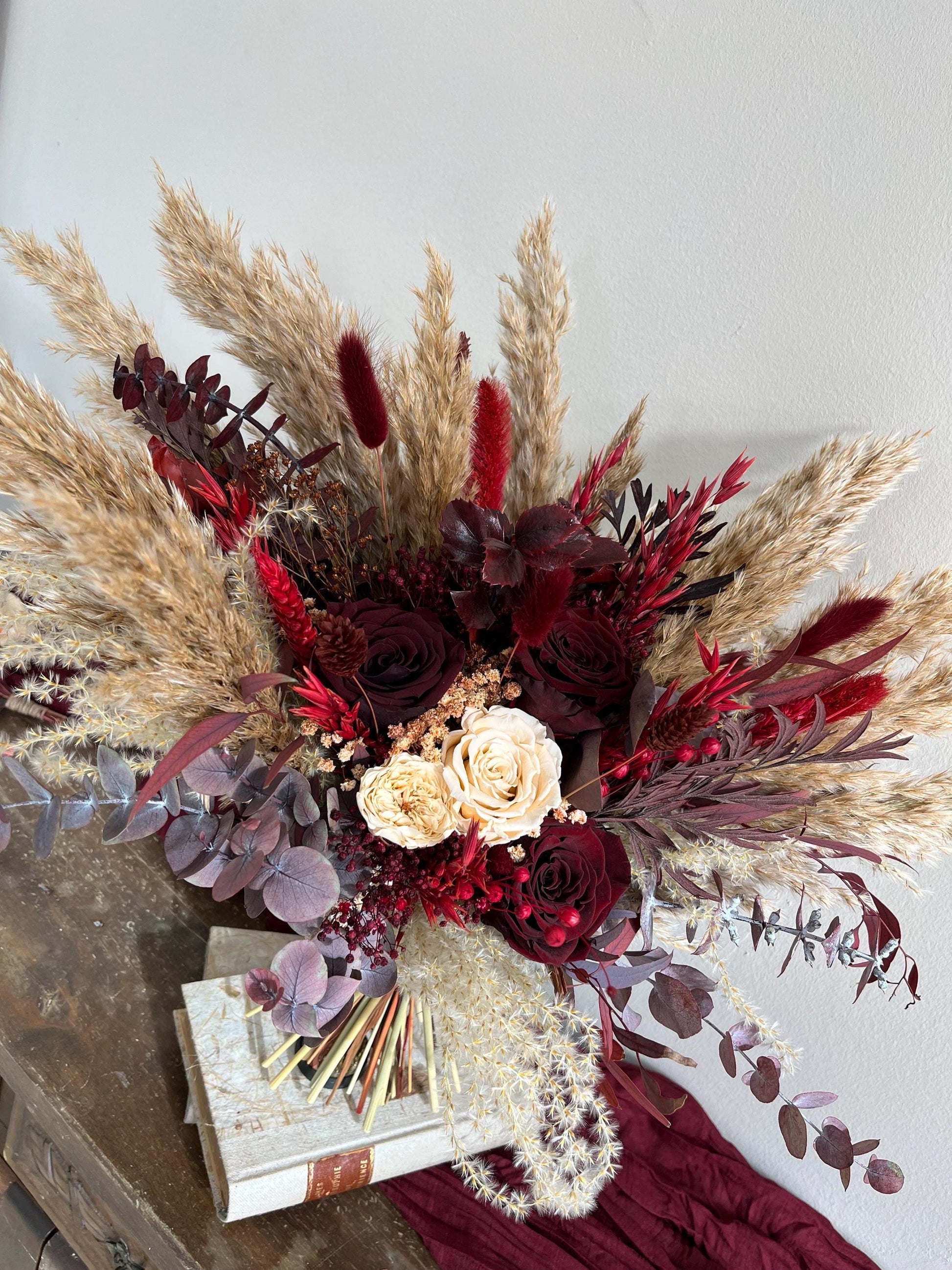 Burgundy Bridal Bouquet