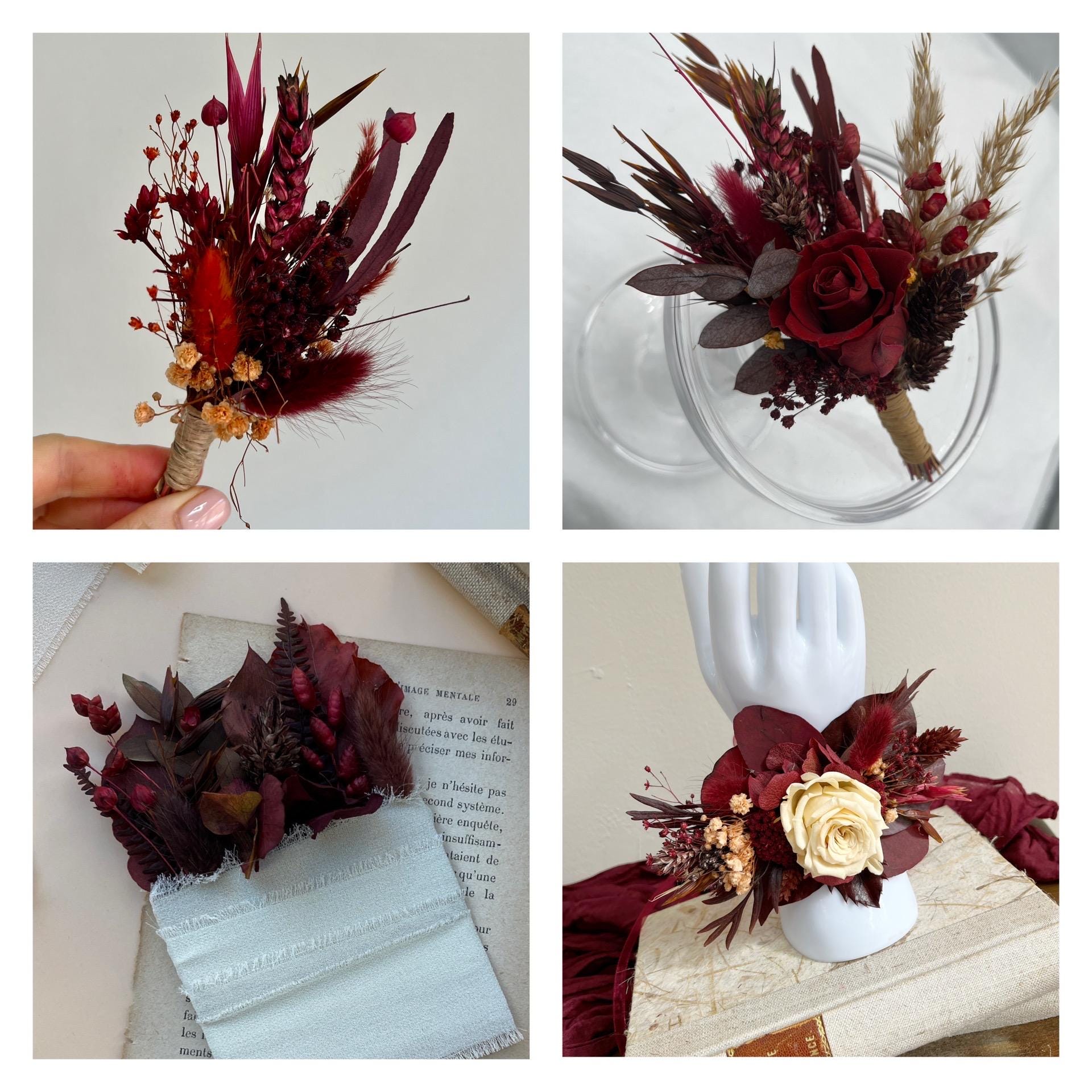Deep Red Wedding Flowers