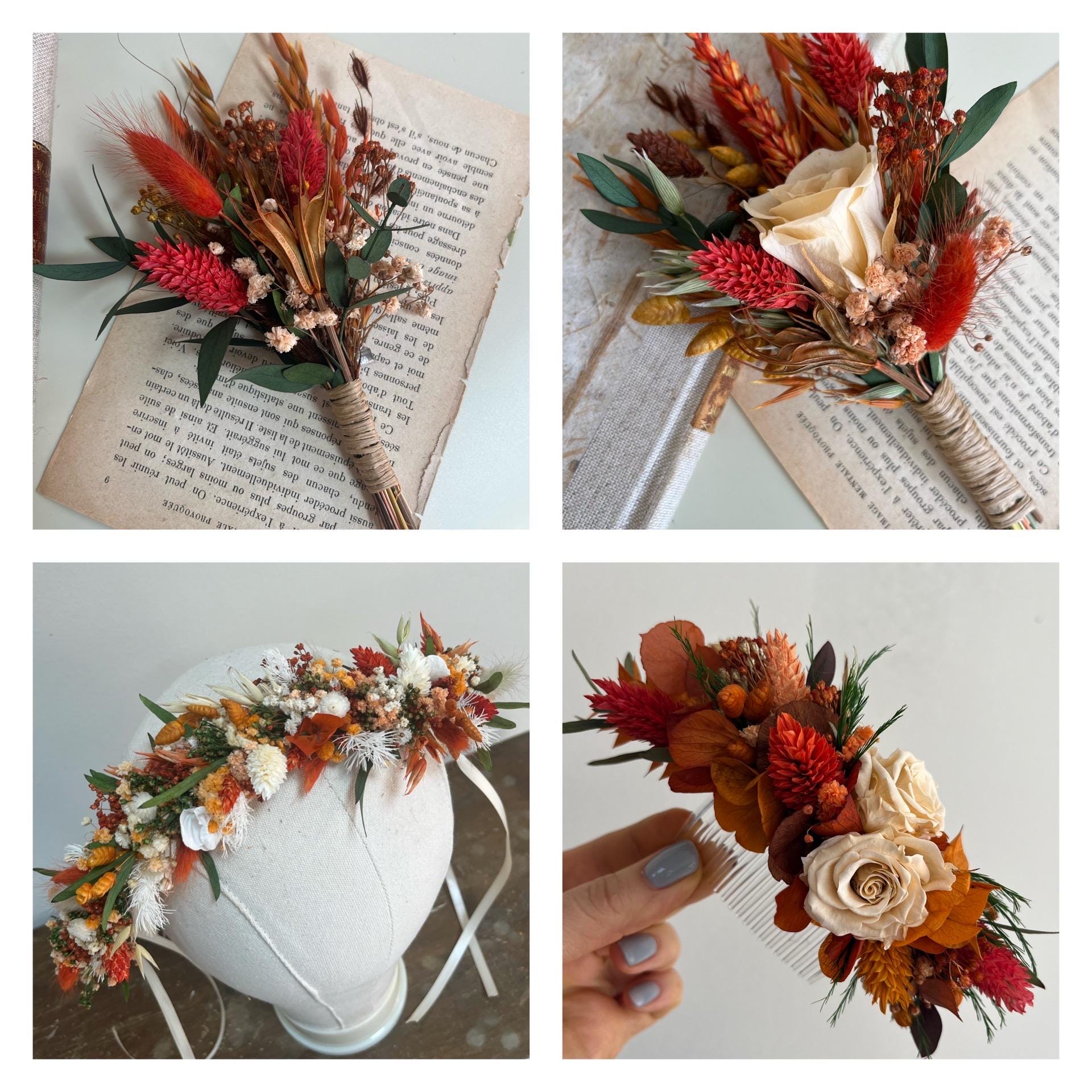 Cascade Rust Wedding Bouquet, Orange Rust Terracotta Bouquet, Boho Bridal Bouquet, Large Bridal Bouquet, Fall Bridal Bouquet, Boho Bride