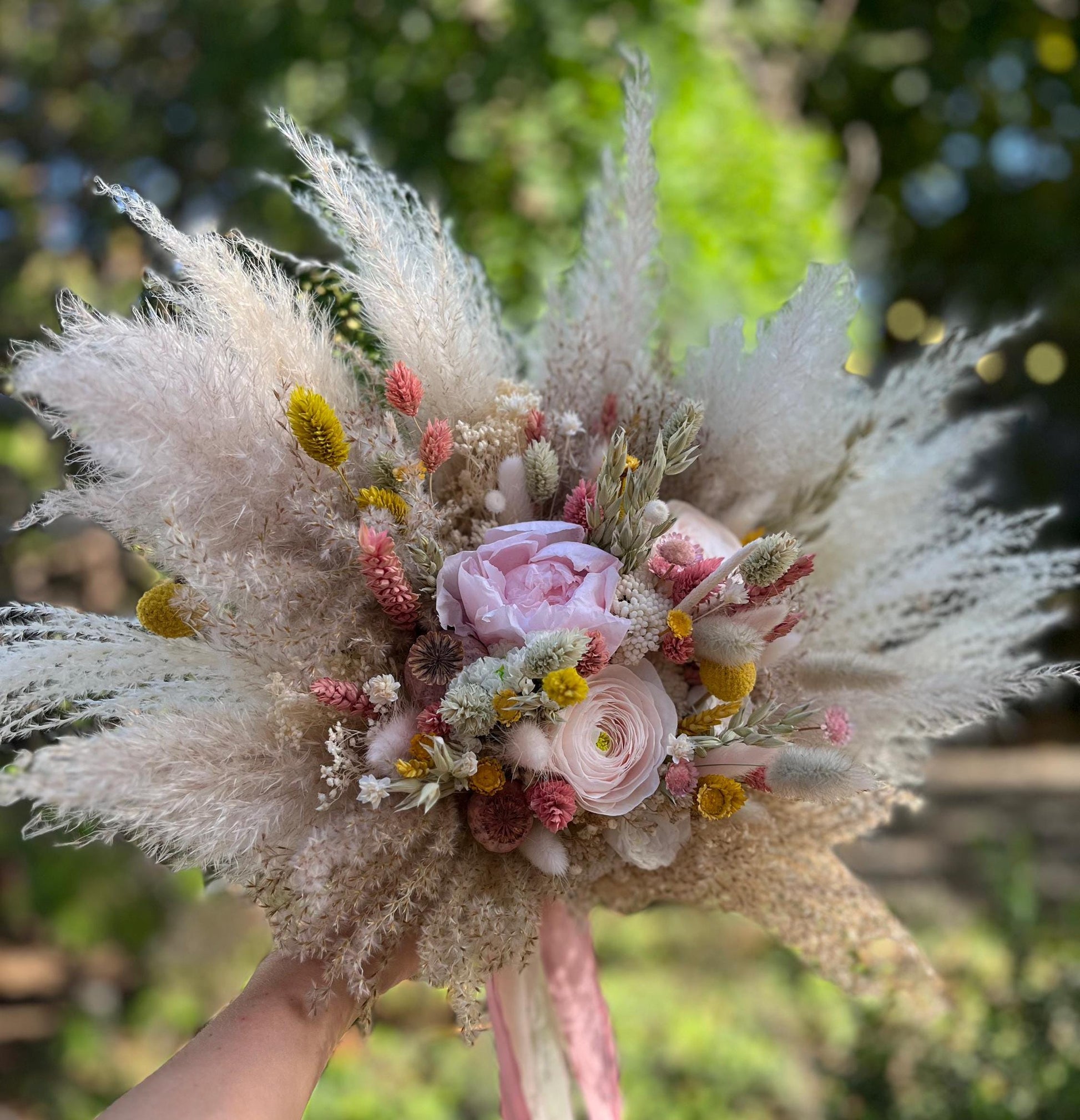 Summer wedding bouquet, Field wedding bouquet, Rustic Bridal, Bridal Bouquet, Wedding Bouquet, Dried flowers Bouquet, Wedding Flowers