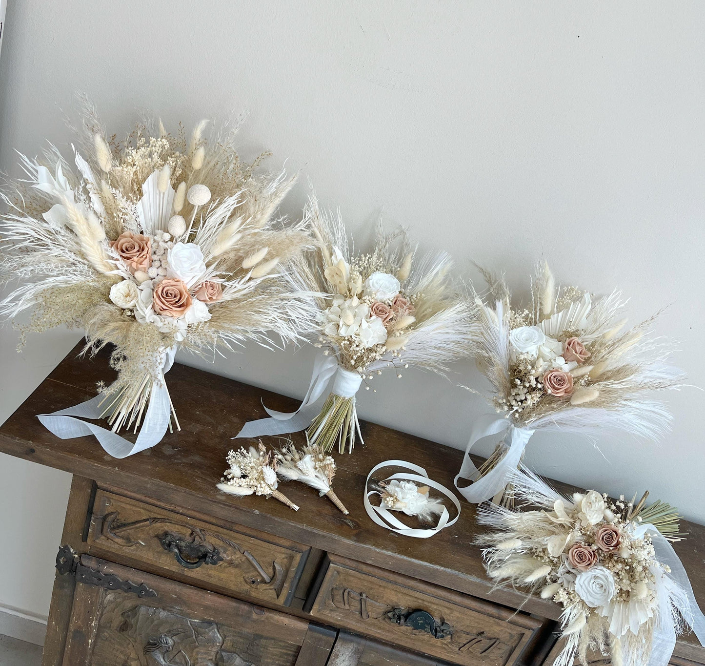 Neutral White Wedding Bouquet