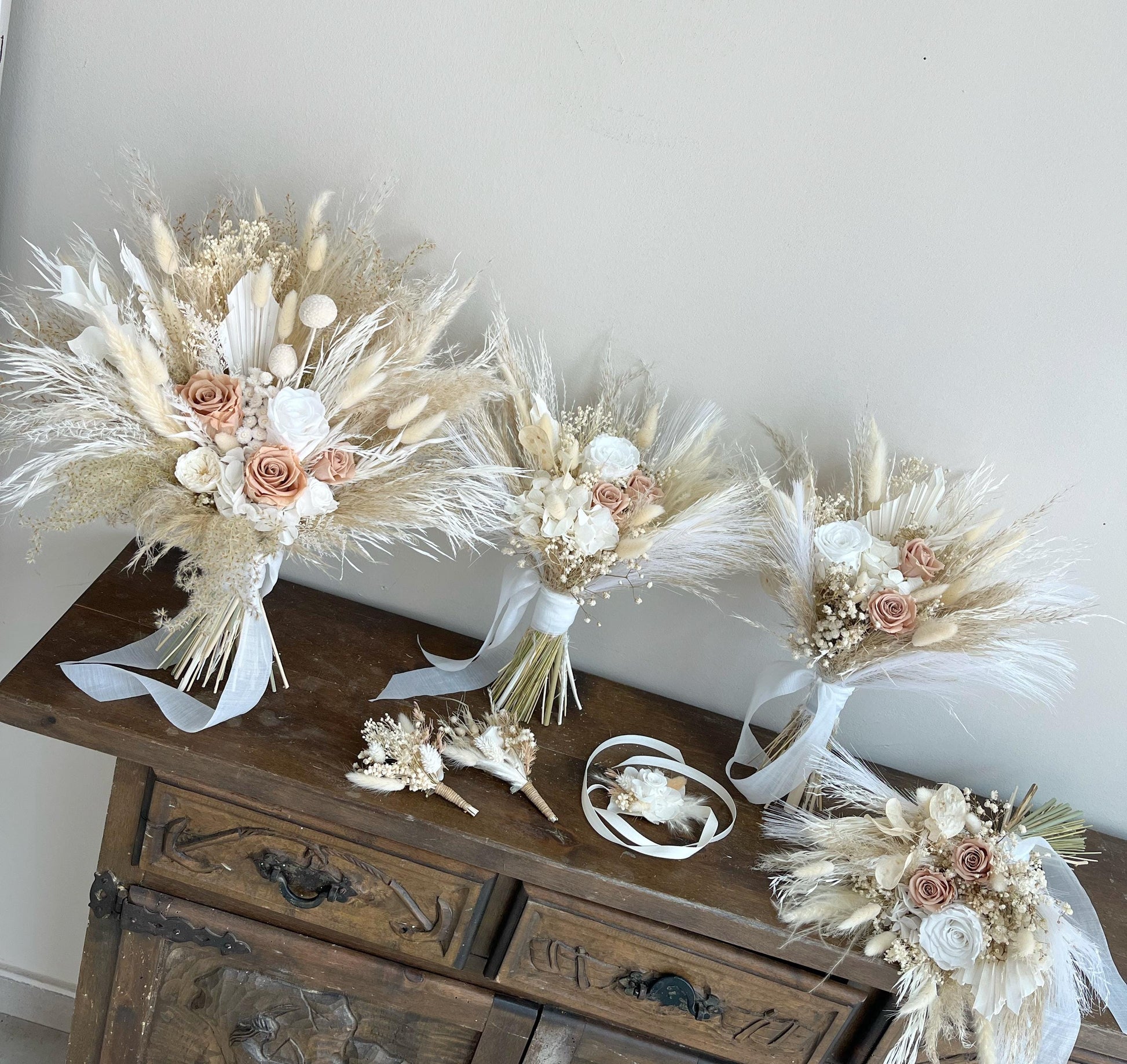 Neutral White Wedding Bouquet
