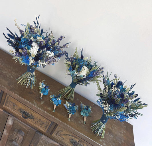 Blue Rustic Wedding Flowers