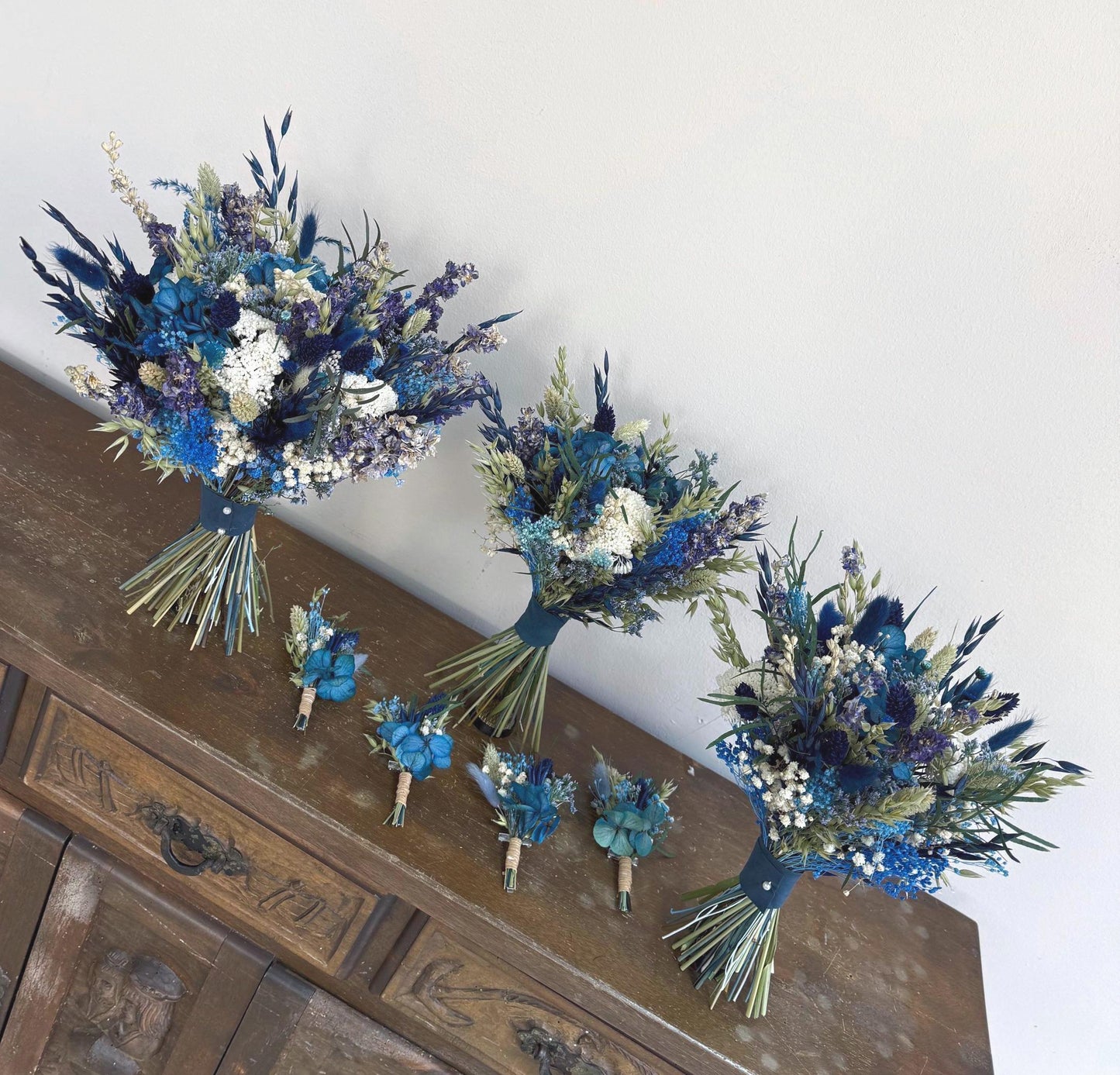 Blue Rustic Wedding Flowers