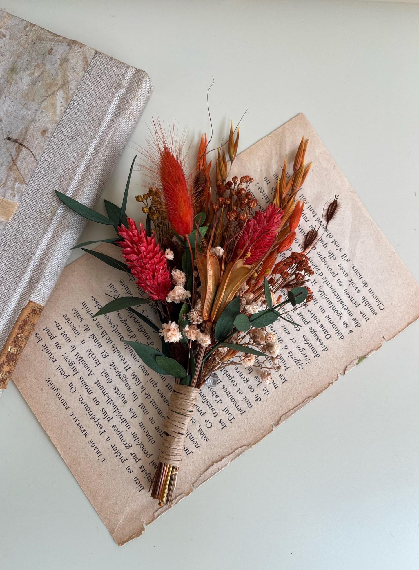 DIY Wedding Boutonnière Kit – Dried Flowers, Floral Supplies & Tutorial Boutonniere for Groom or Groomsmen, Make Your Own Dried Buttonhole