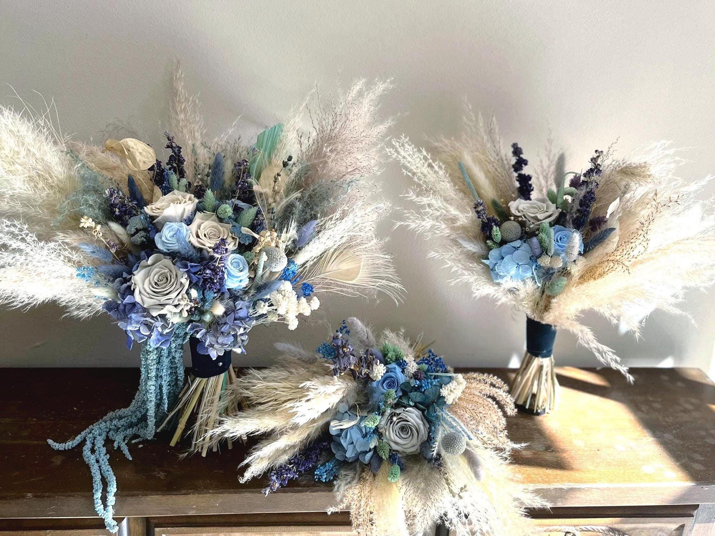 Ice Blue Bridal Bouquet