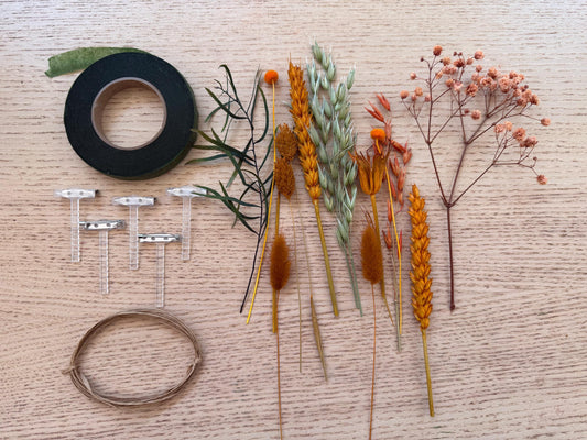 DIY Wedding Boutonnière Kit – Dried Flowers, Floral Supplies & Tutorial Boutonniere for Groom or Groomsmen, Make Your Own Dried Buttonhole