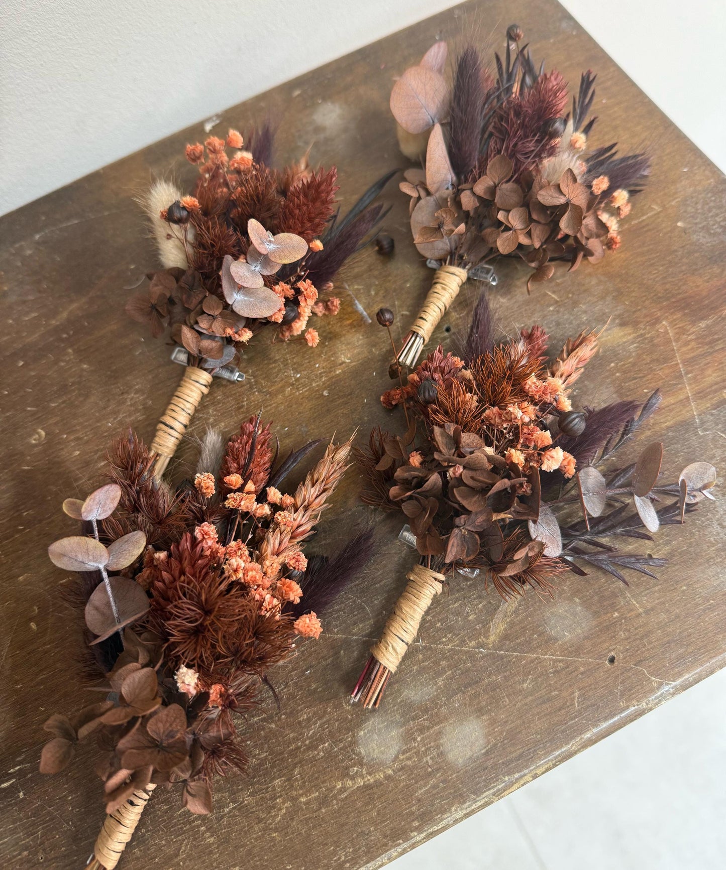 Maroon & Mocha Wedding Flowers