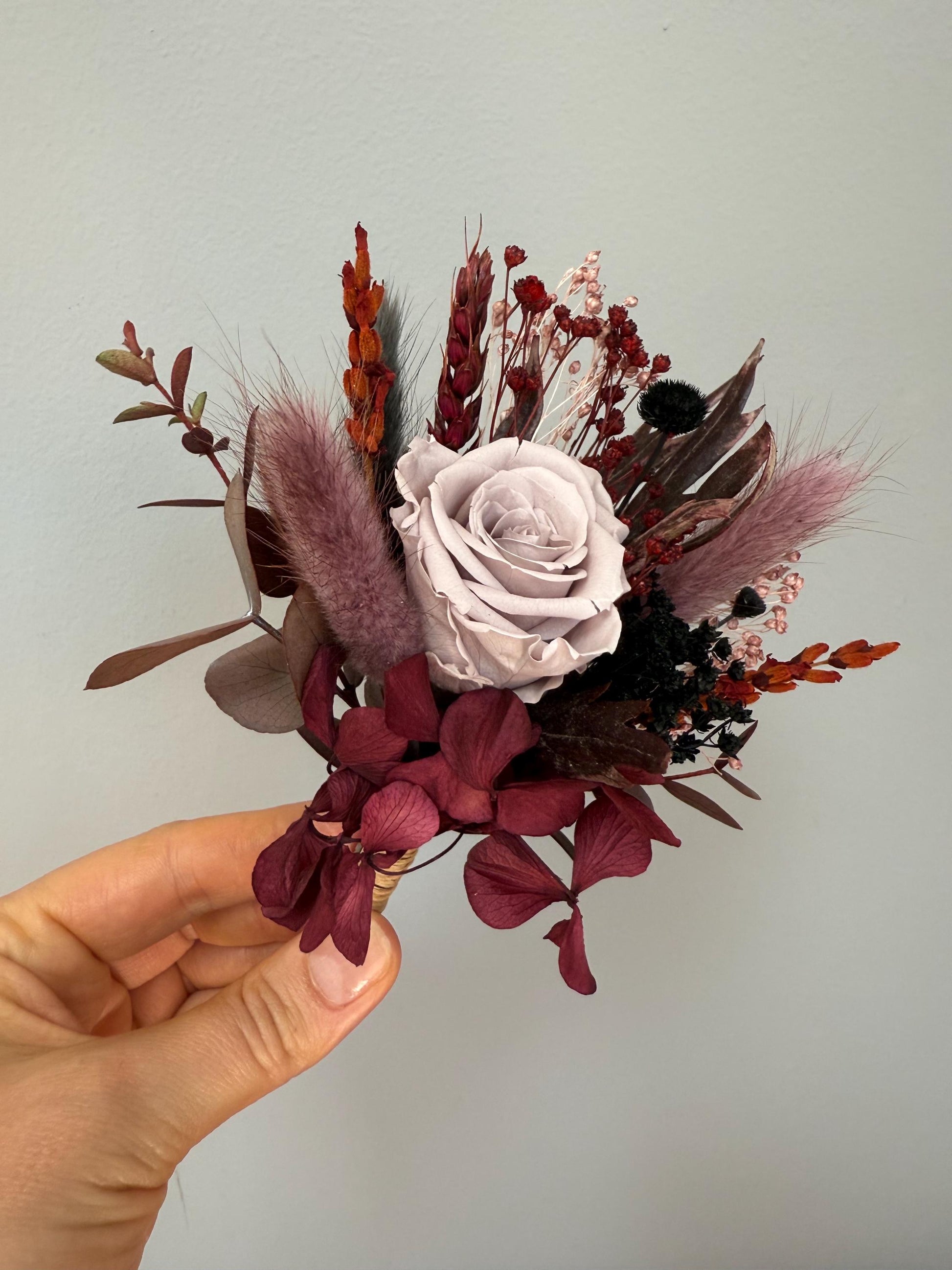 Burgundy & Mauve Wedding Flowers