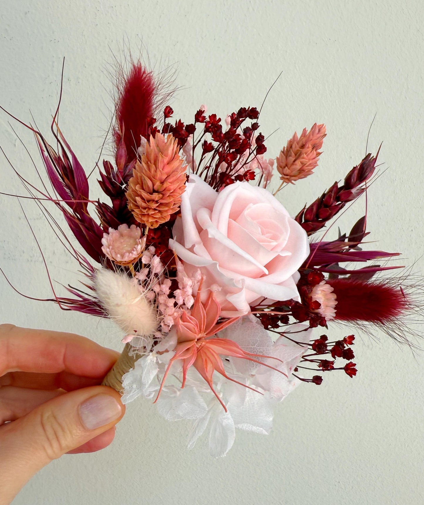 Burgundy & Blush Pink Wedding Flowers