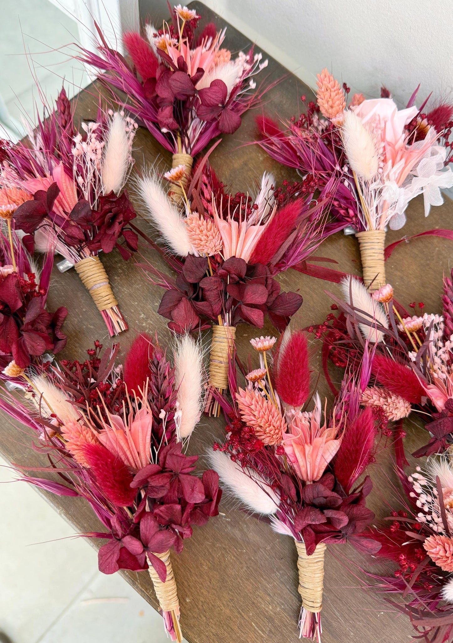 Burgundy & Blush Pink Wedding Flowers