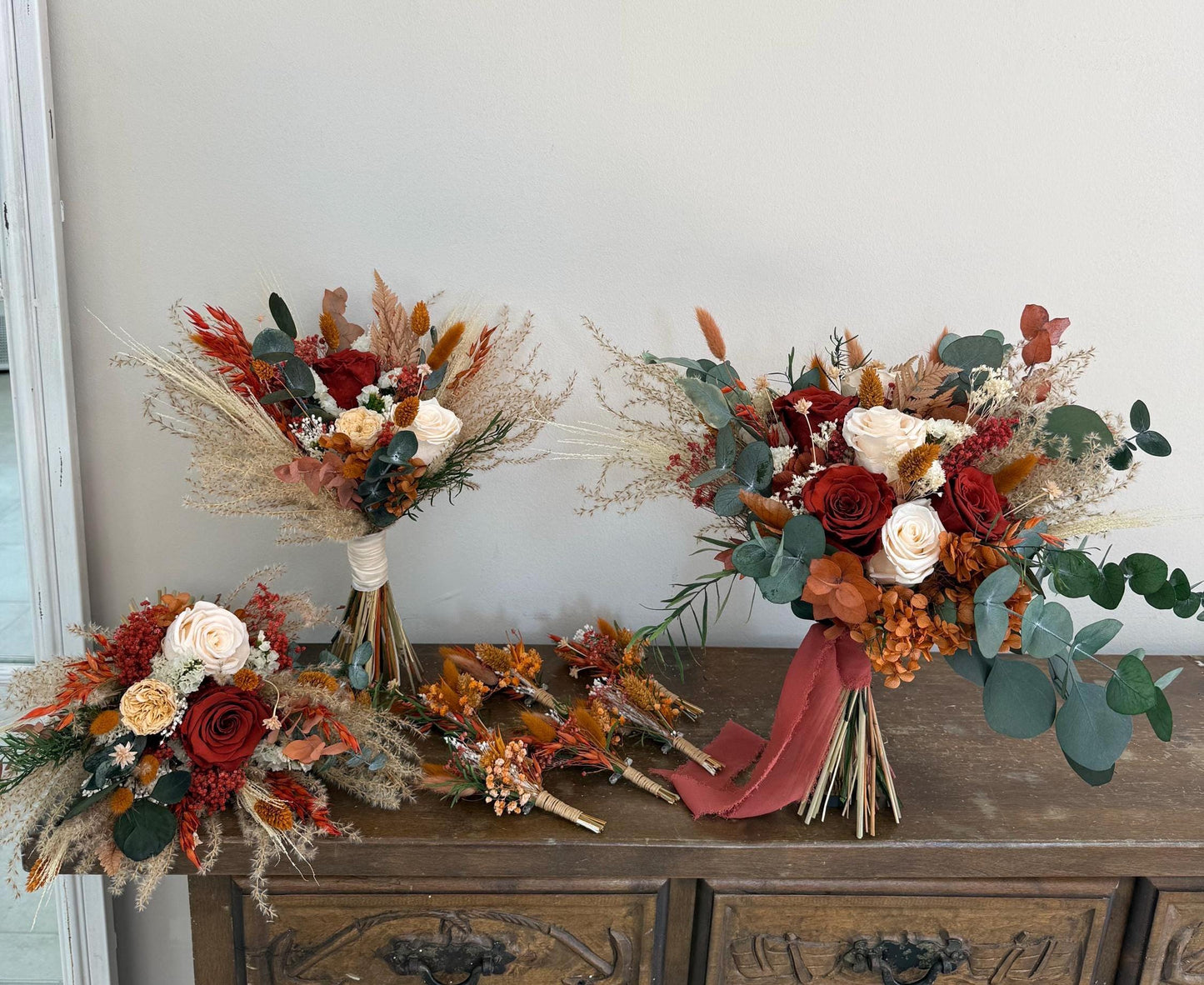 Terracotta & Ivory Wedding Flowers