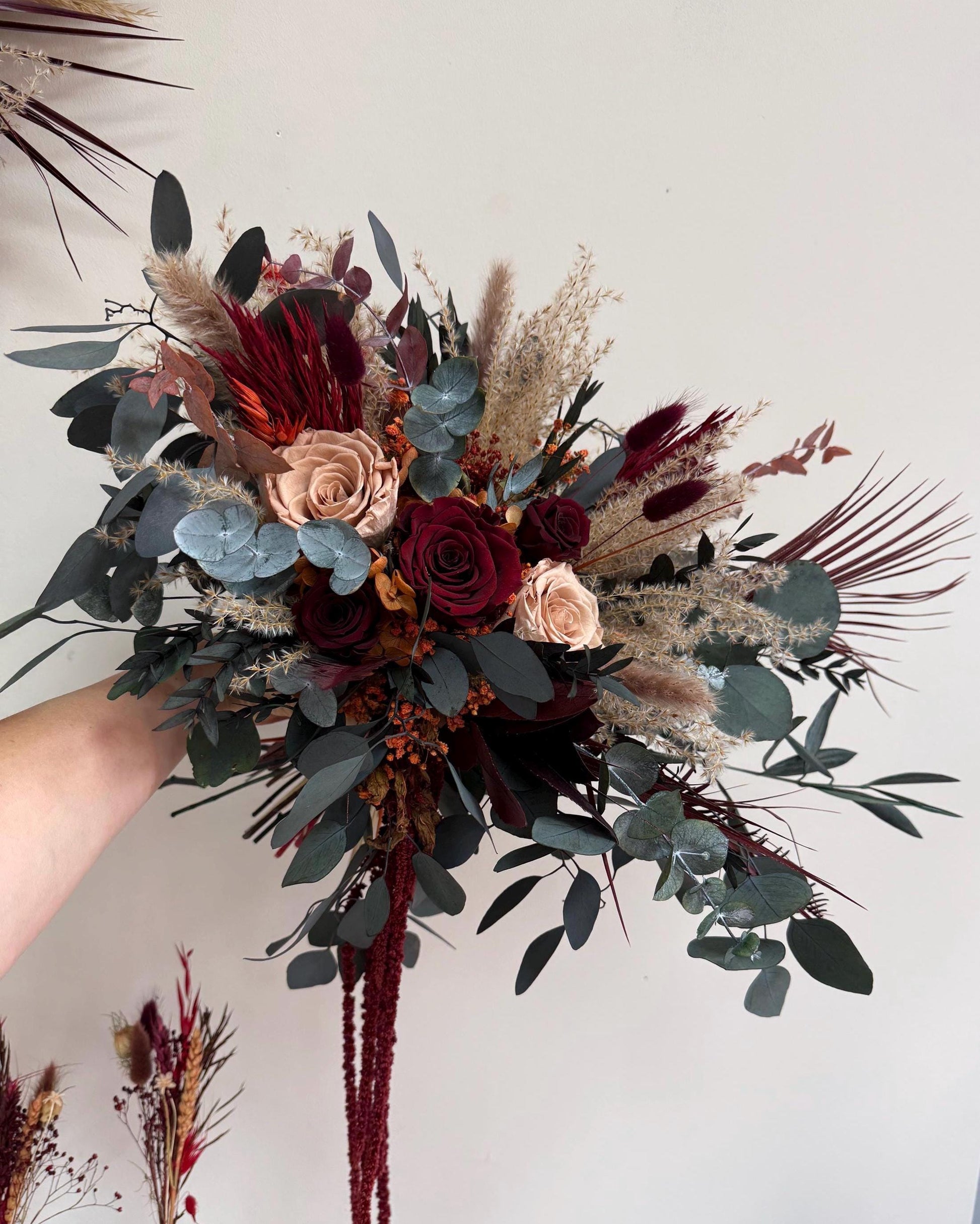Burgundy Rust Bridal Bouquet