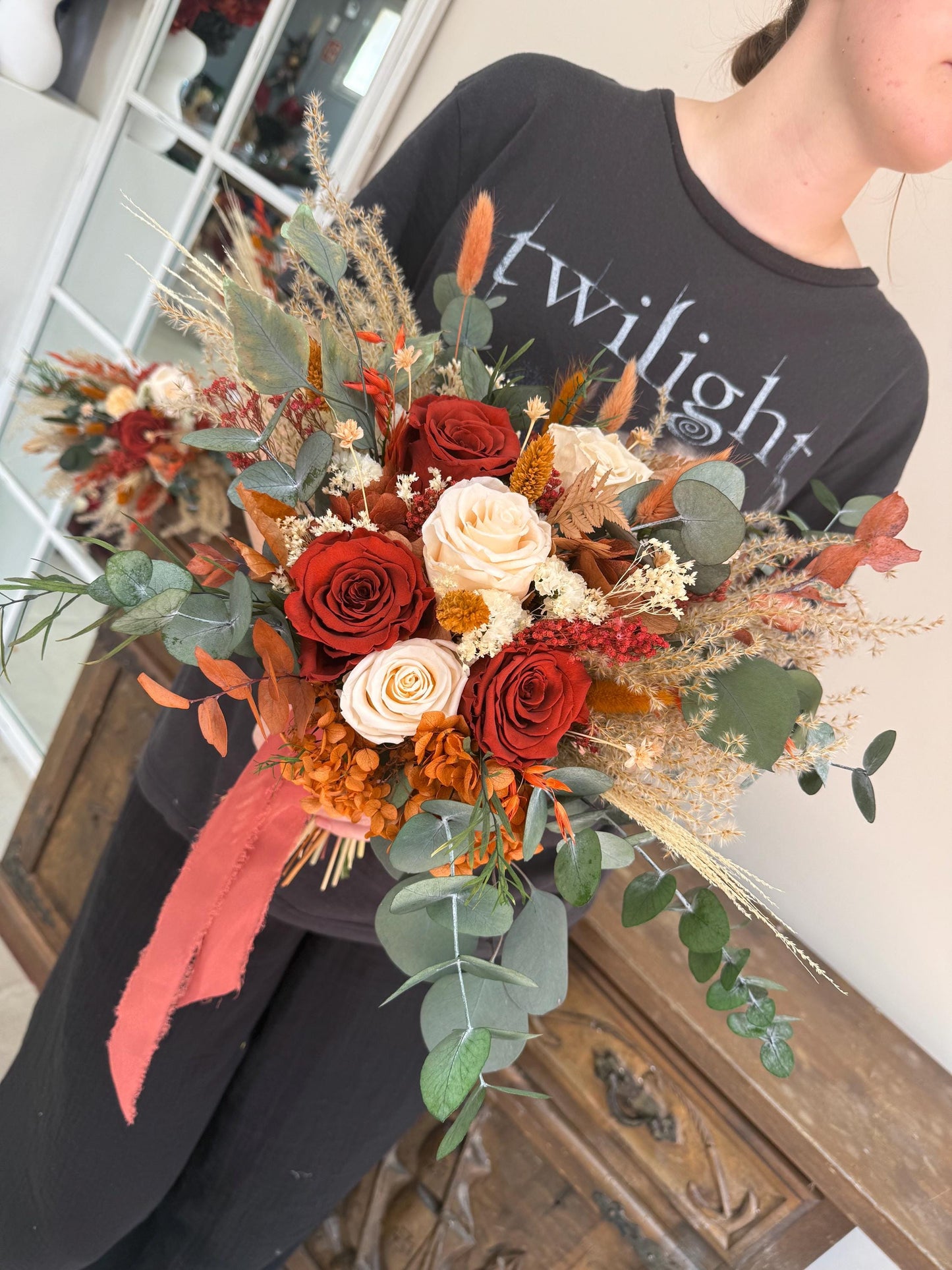 Terracotta & Ivory Wedding Flowers