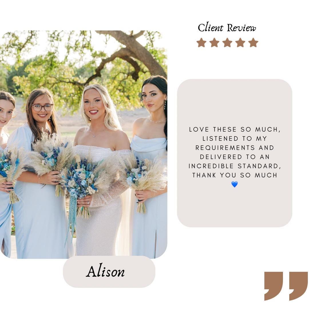 Ice Blue Bridal Bouquet