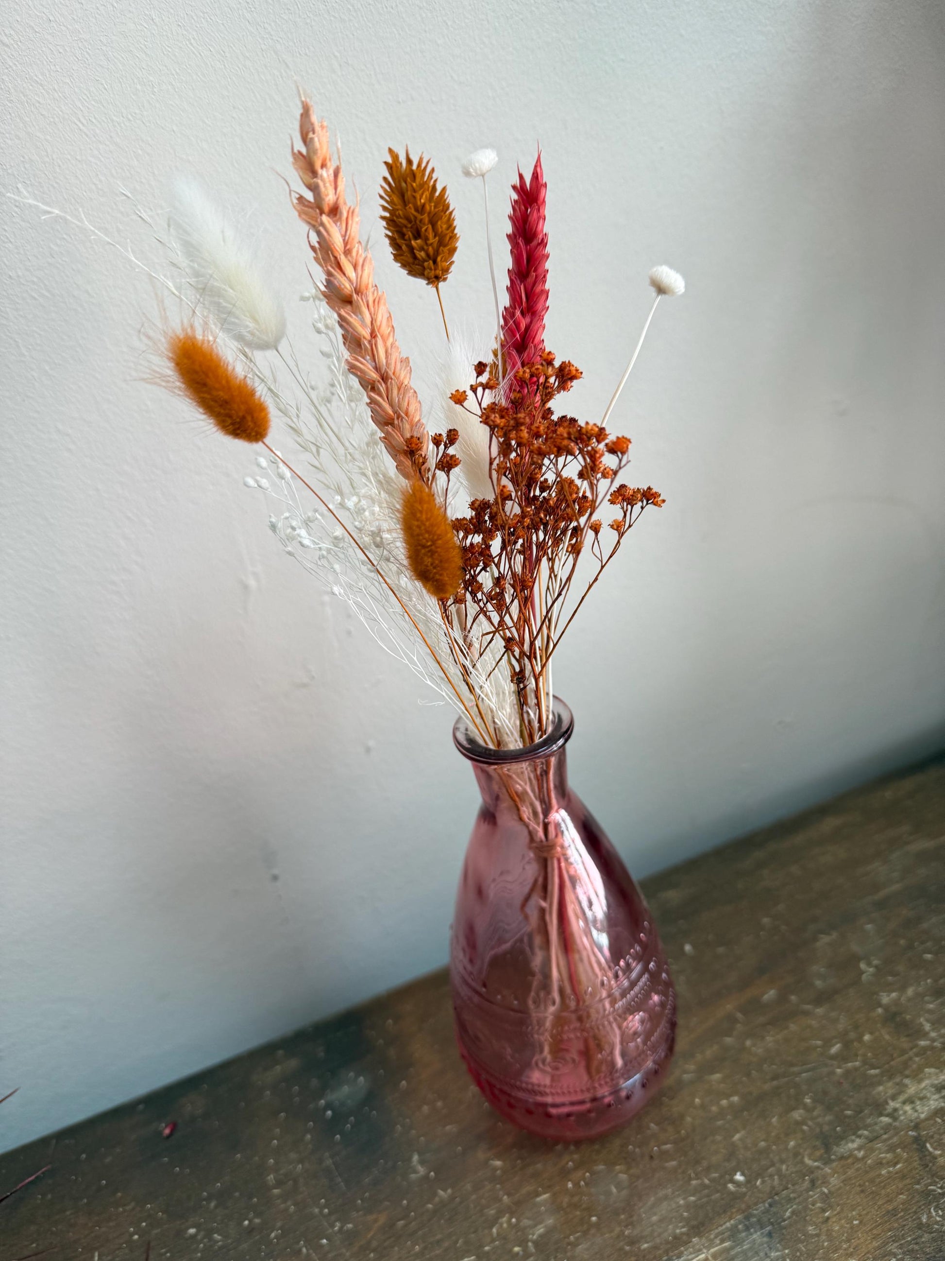 Terracotta and Orange Boho Pampas Dried Flower Bridal Bouquet – Wedding Flowers
