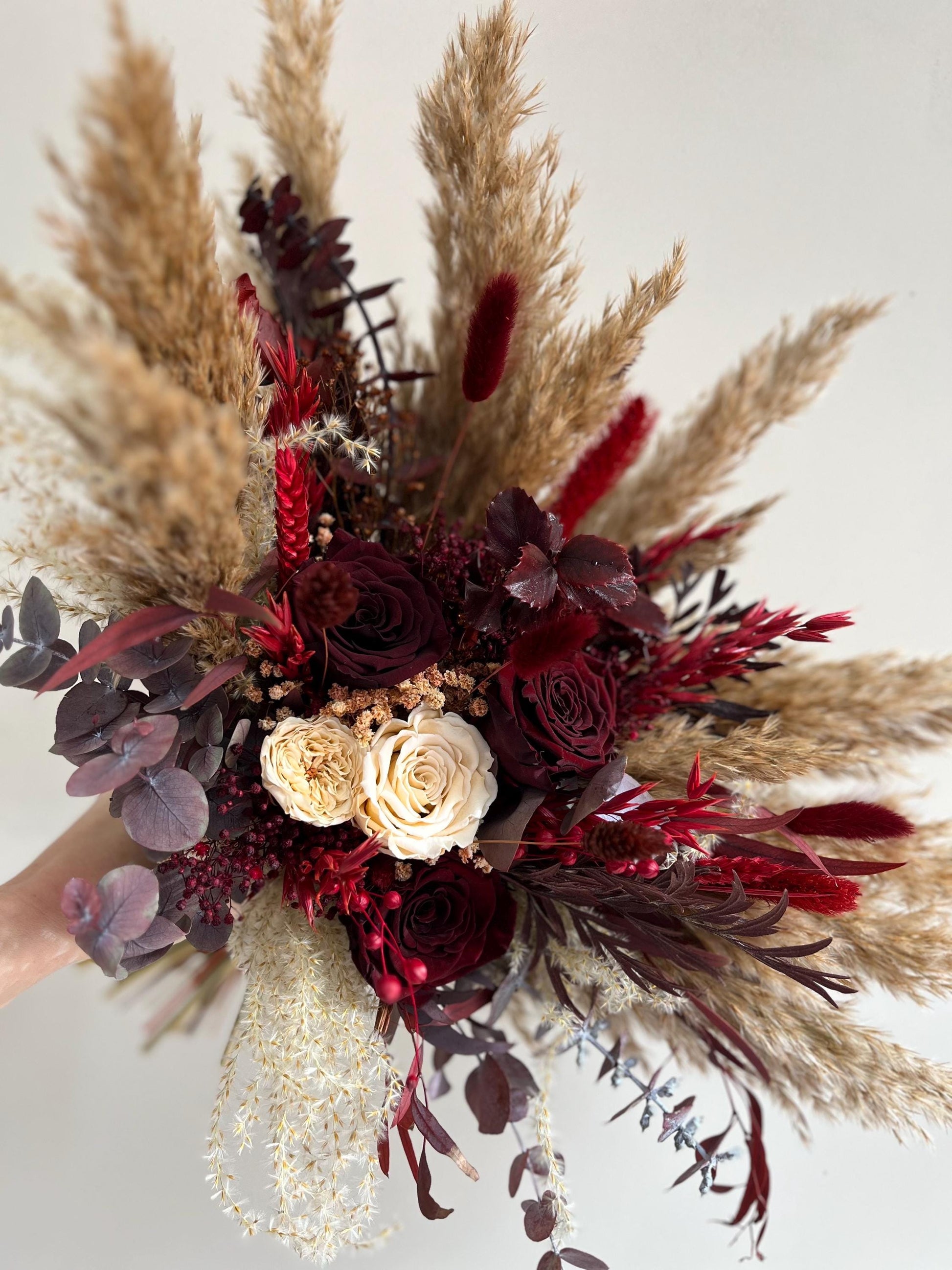 Deep Red Wedding Flowers