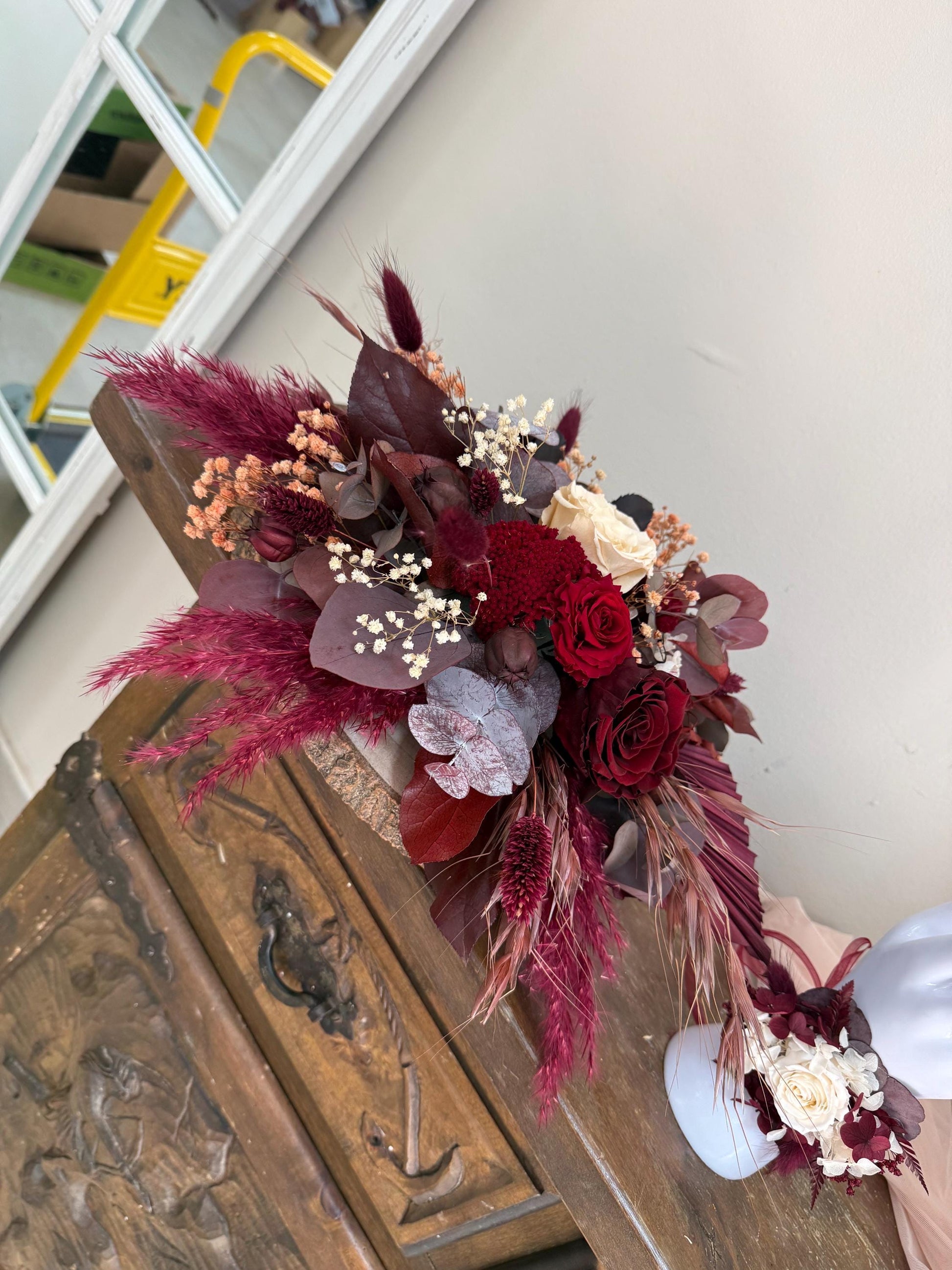Deep Red Wedding Flowers