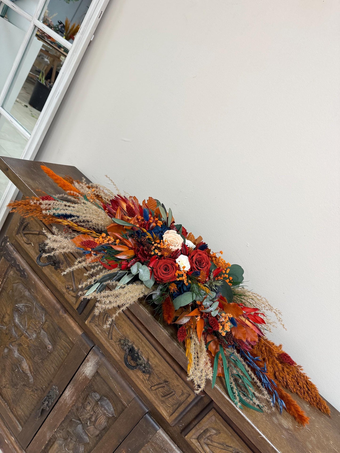 Terracotta & Navy Blue Bouquet
