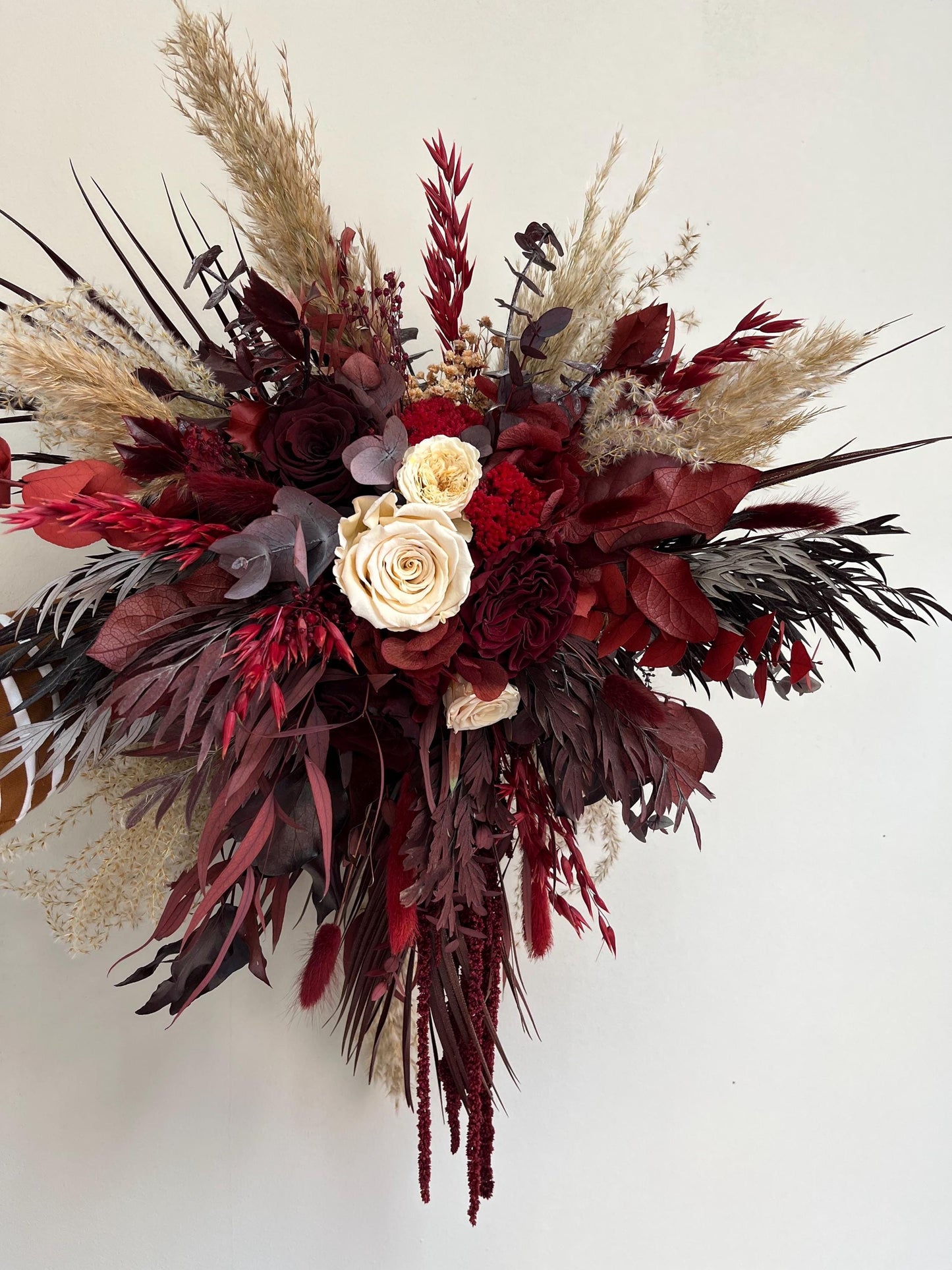 Deep Red Wedding Flowers