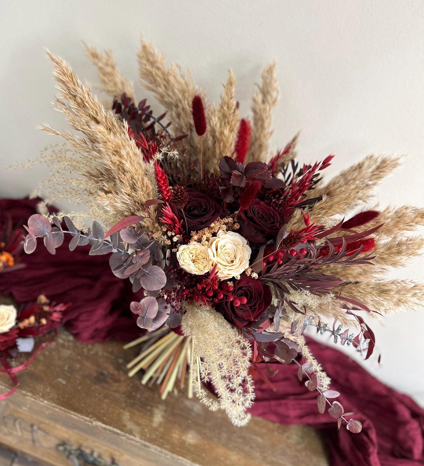 Deep Red Wedding Flowers