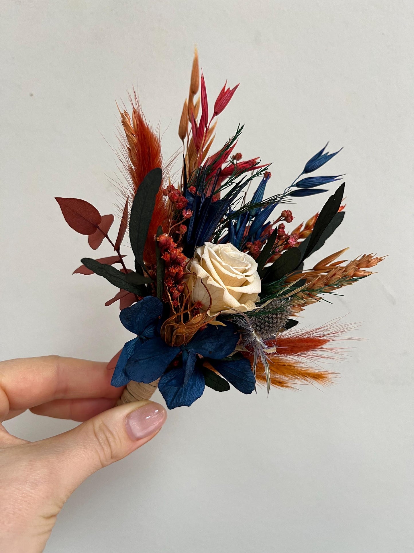 Terracotta & Navy Blue Bouquet