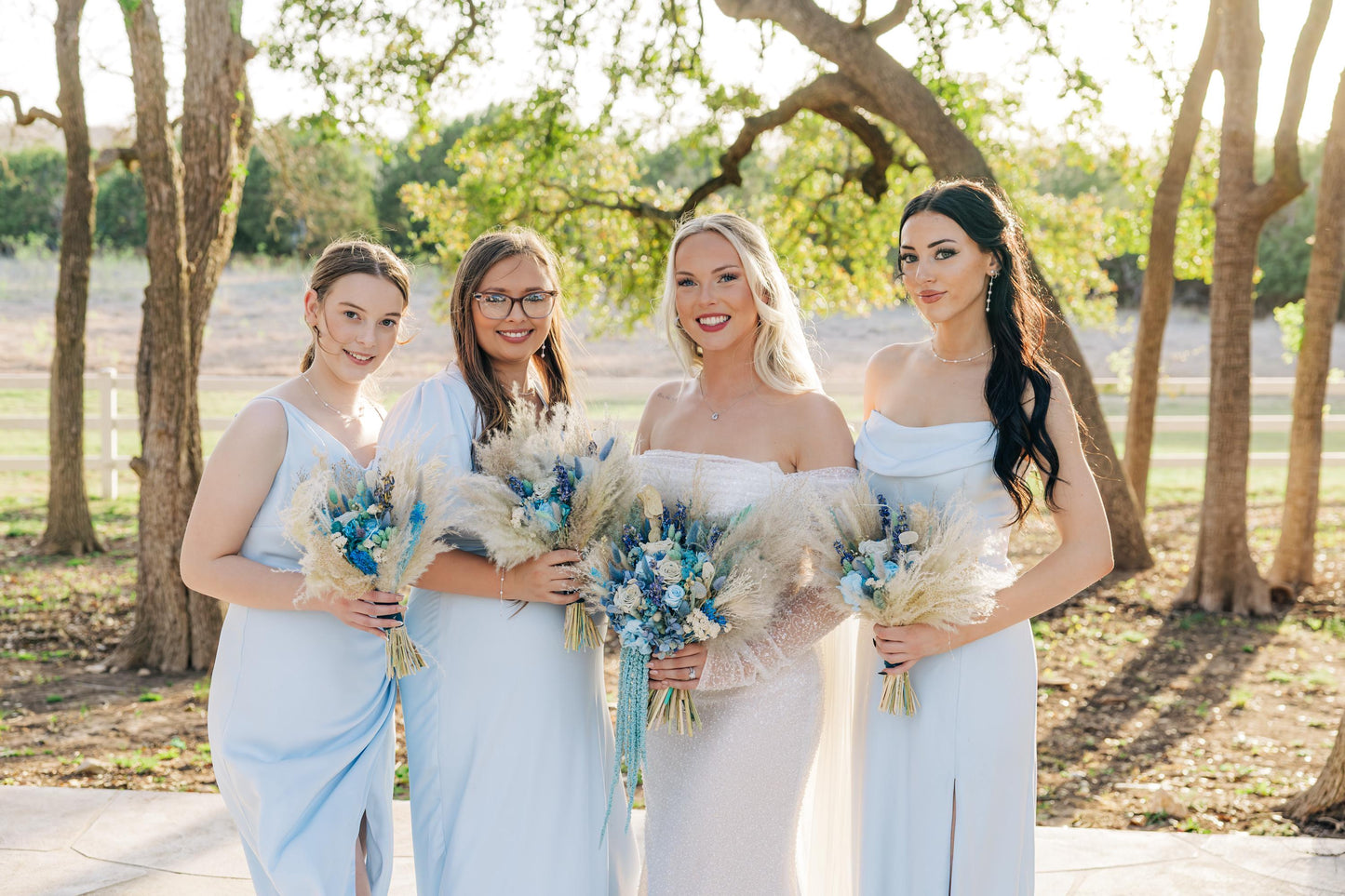 Ice Blue Bridal Bouquet