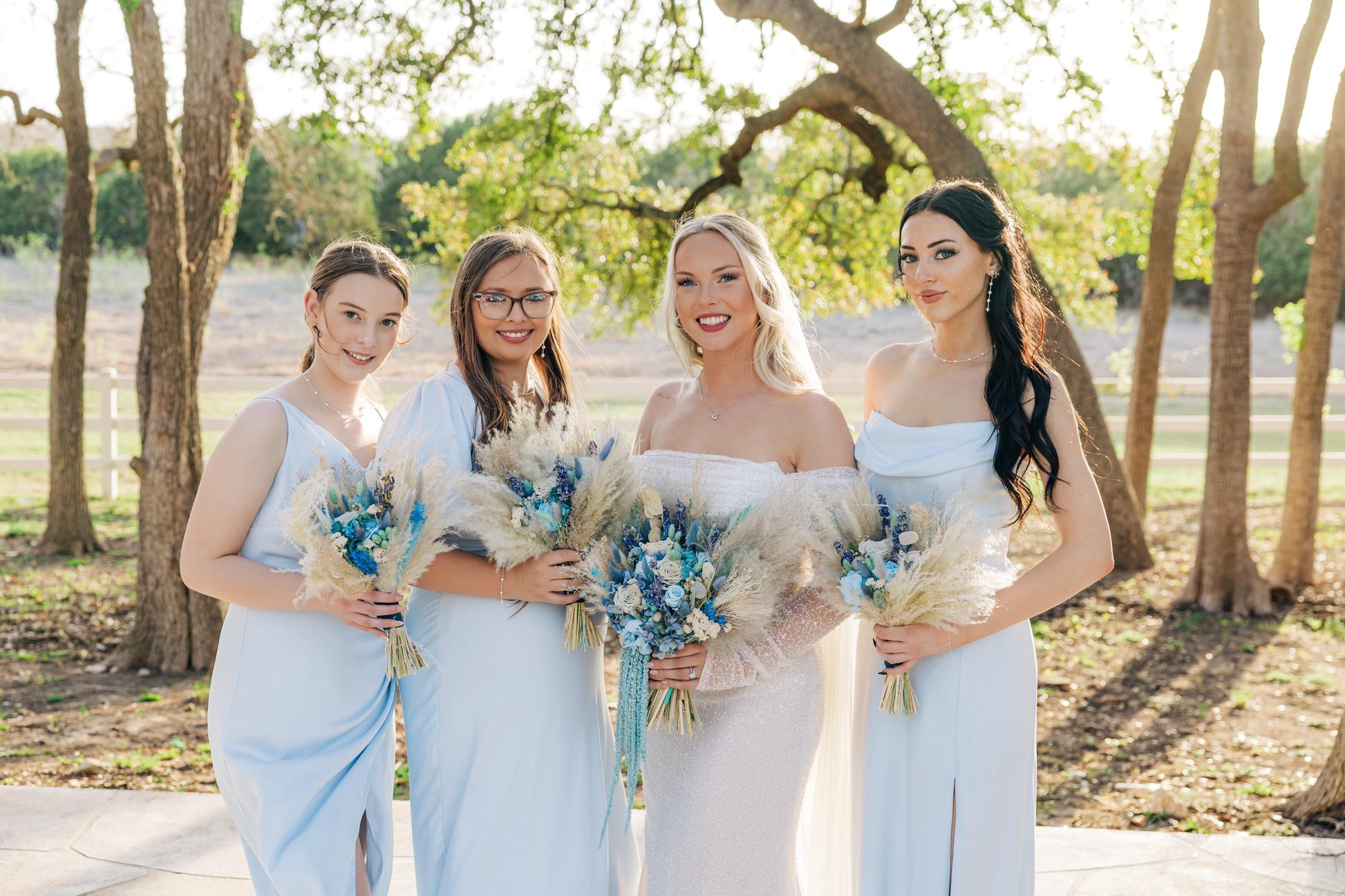 Ice Blue Bridal Bouquet