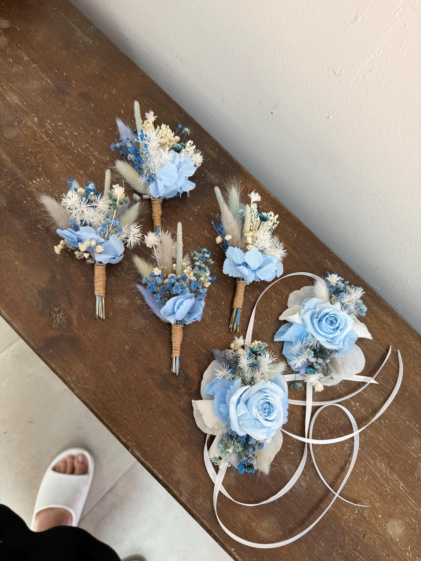 Ice Blue Bridal Bouquet