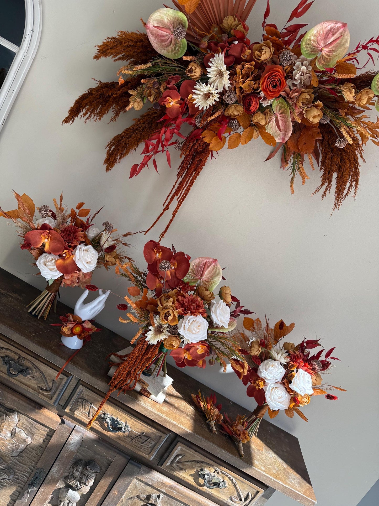 Burnt Orange Wedding Flowers