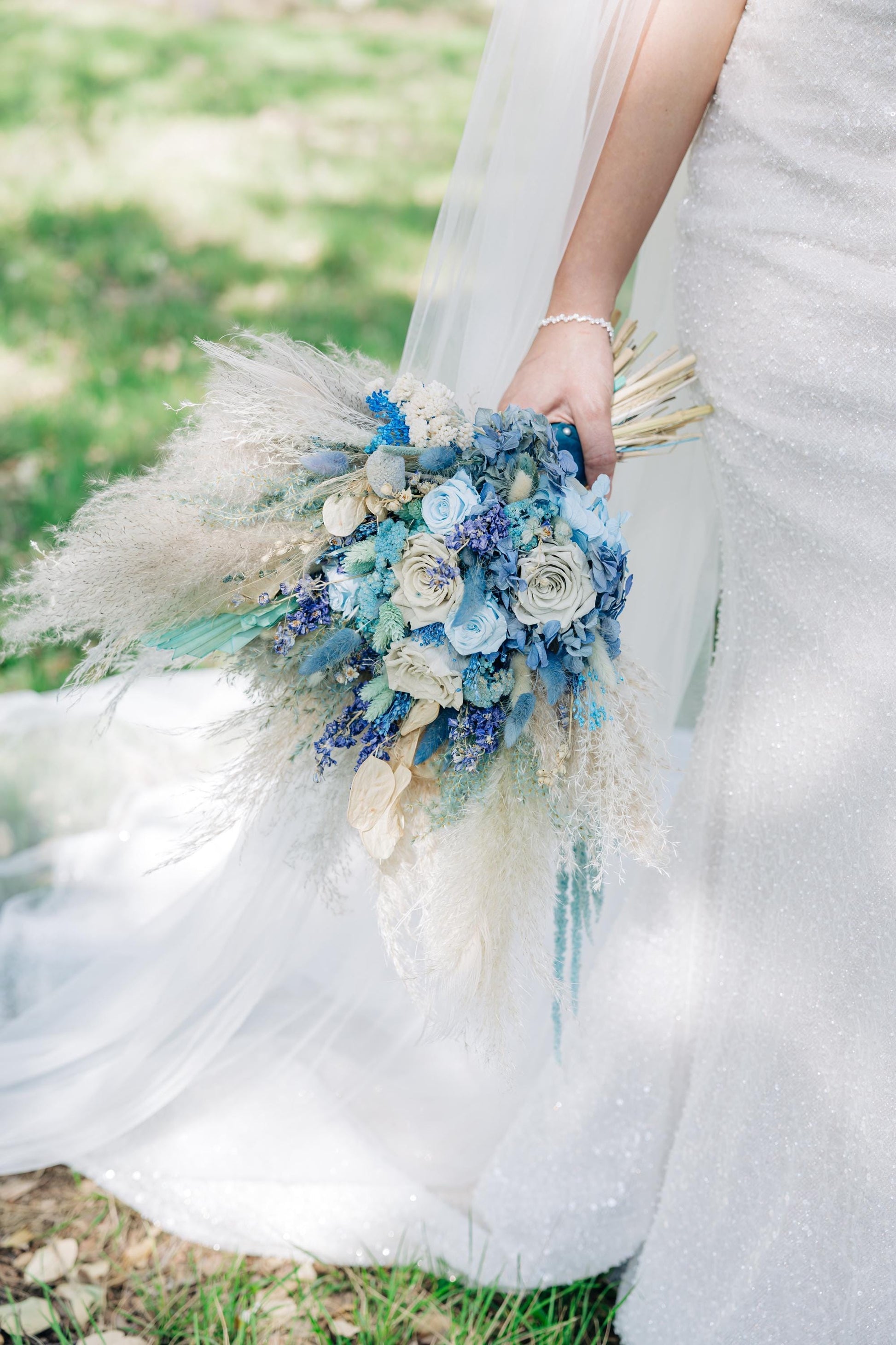 Ice Blue Bridal Bouquet