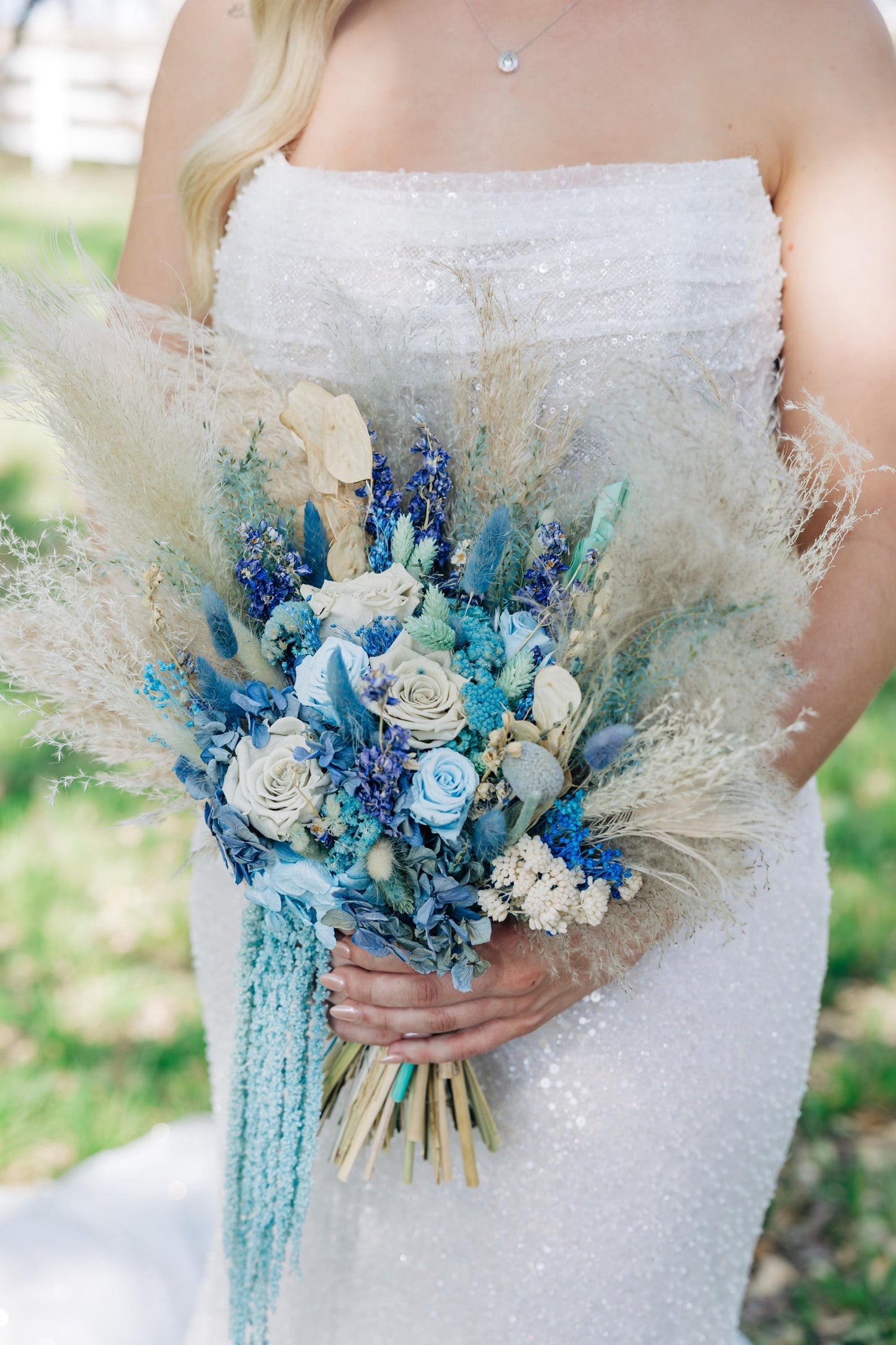 Ice Blue Bridal Bouquet
