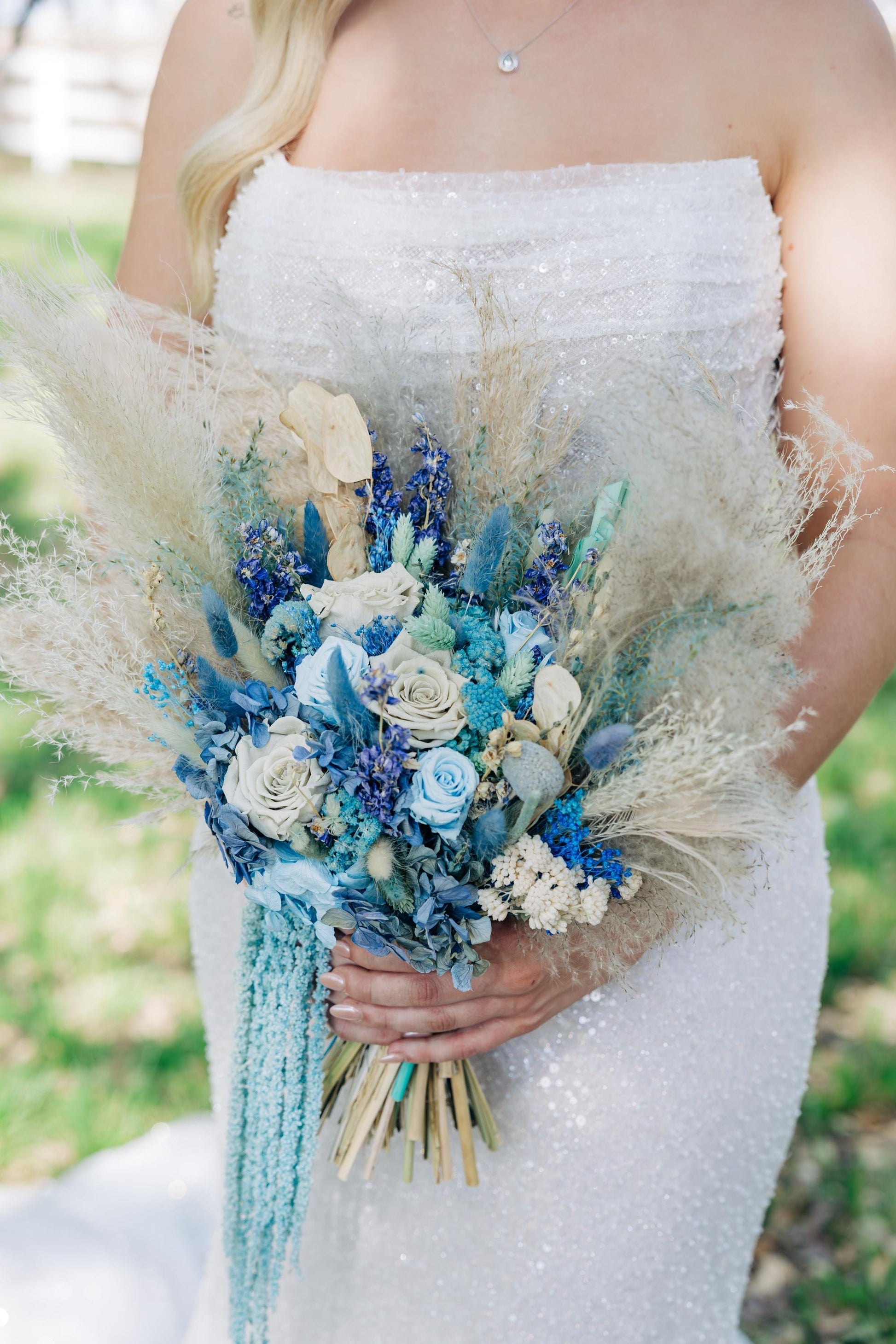 Ice Blue Bridal Bouquet