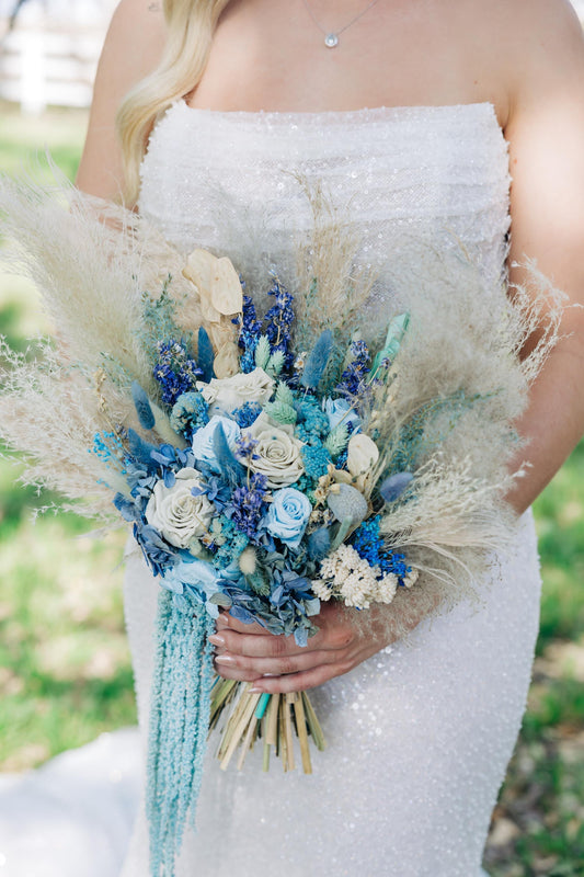 Ice Blue Bridal Bouquet