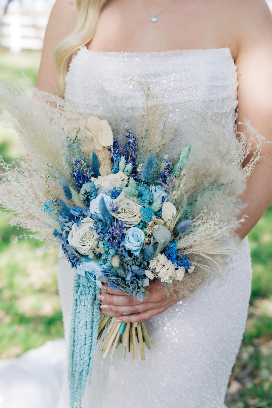 Ice Blue Bridal Bouquet