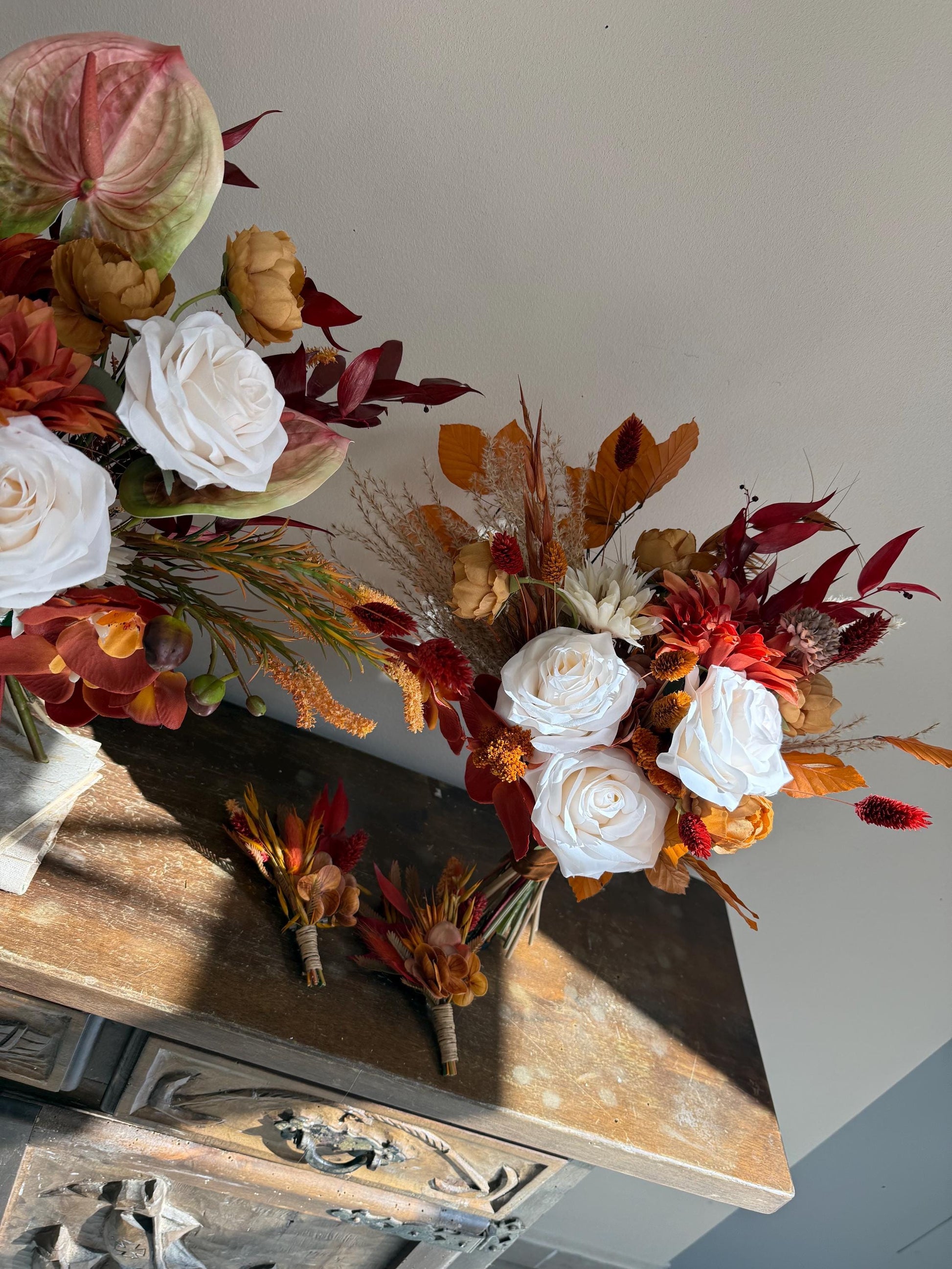 Burnt Orange Wedding Flowers