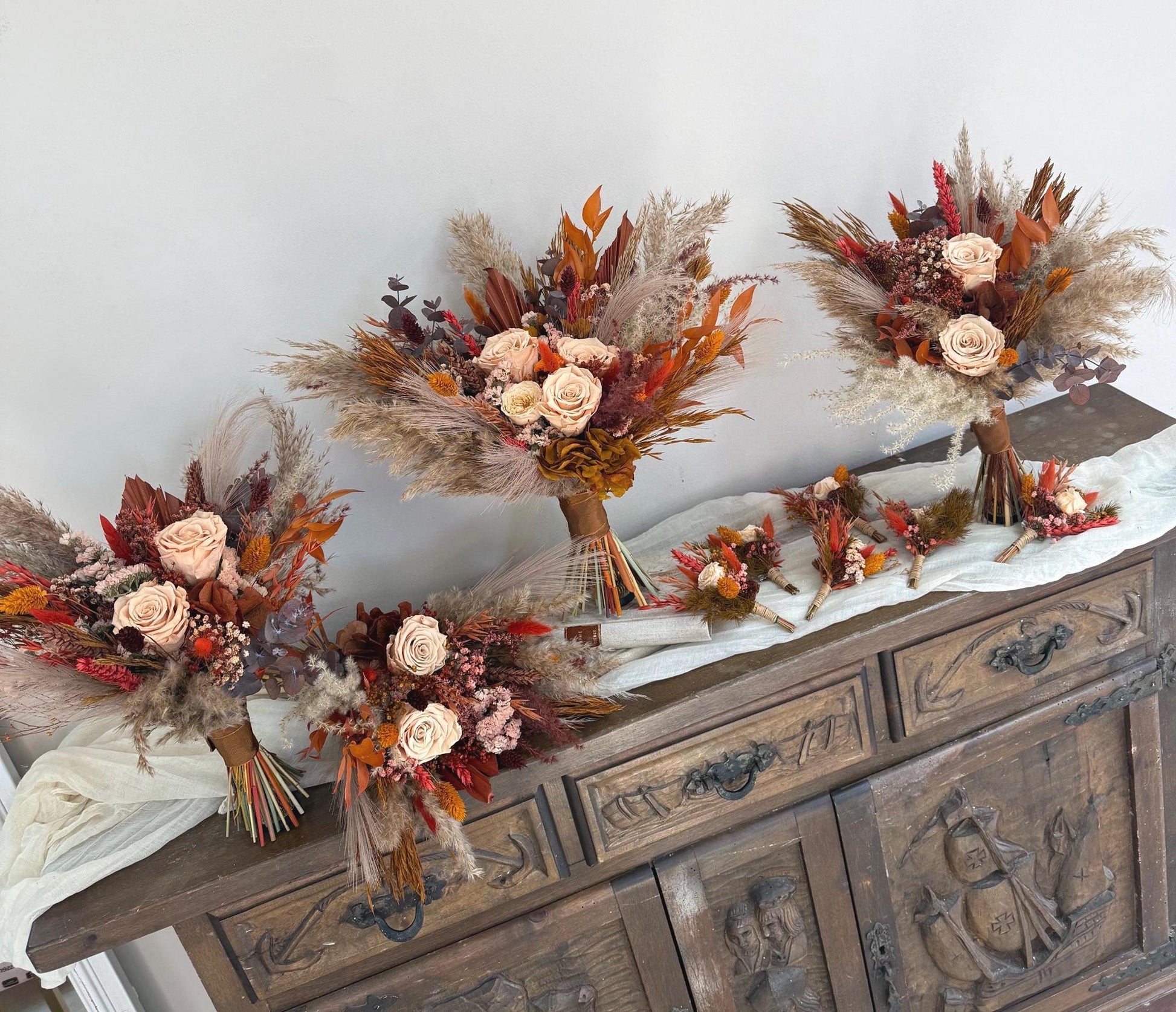 Rust & Mustard Wedding Flowers