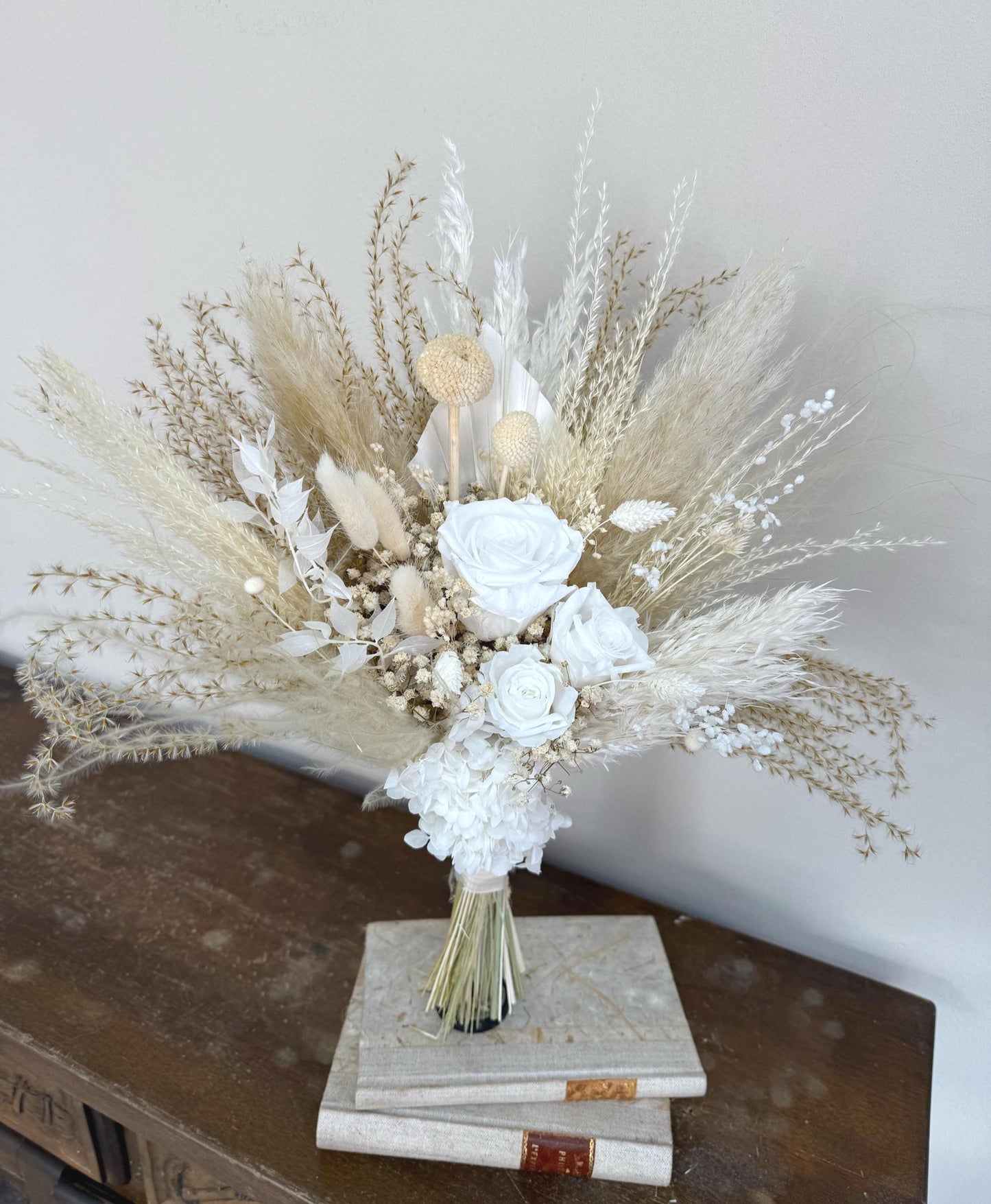 White Roses Bridal Bouquet