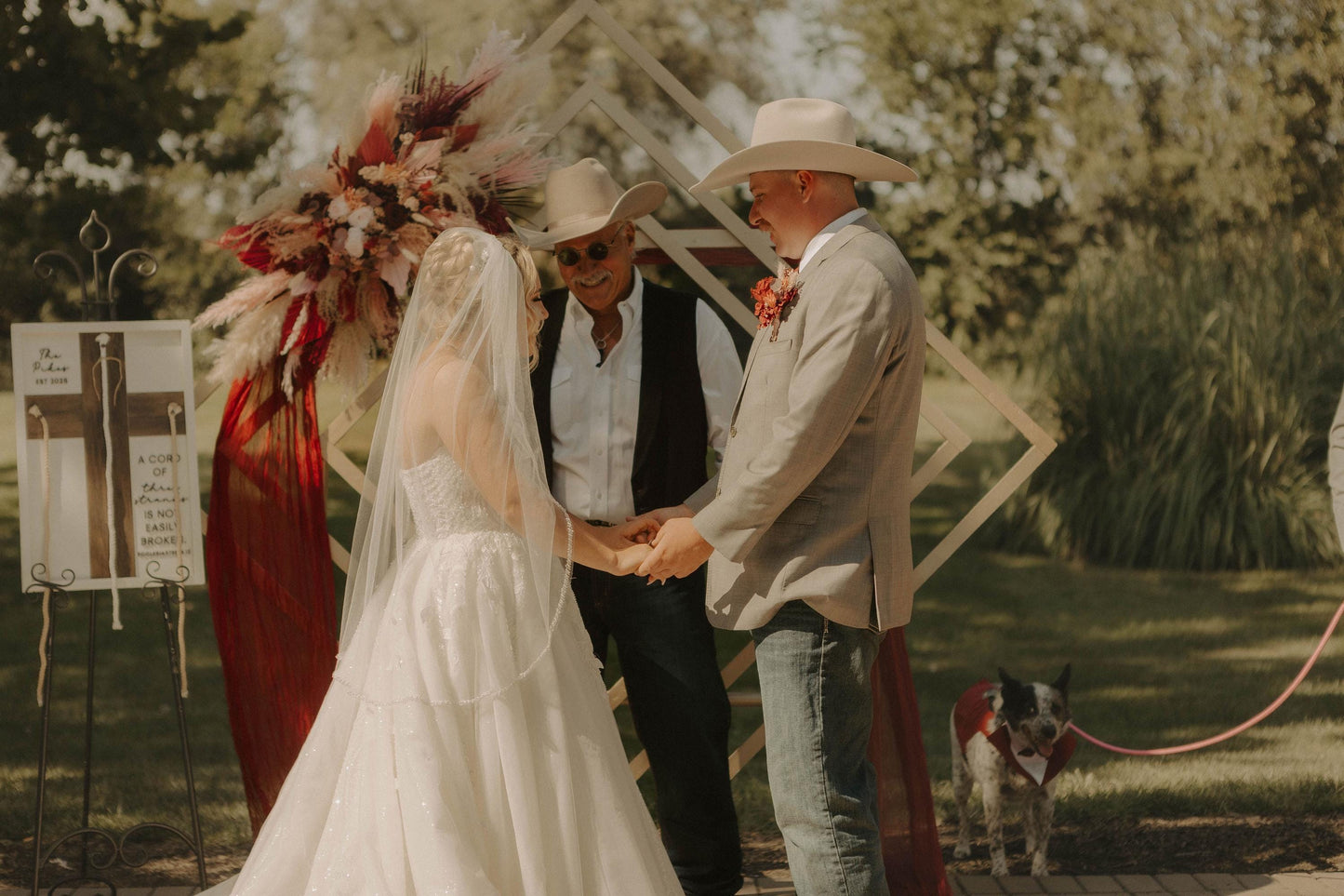 Burgundy & Blush Pink Wedding Flowers
