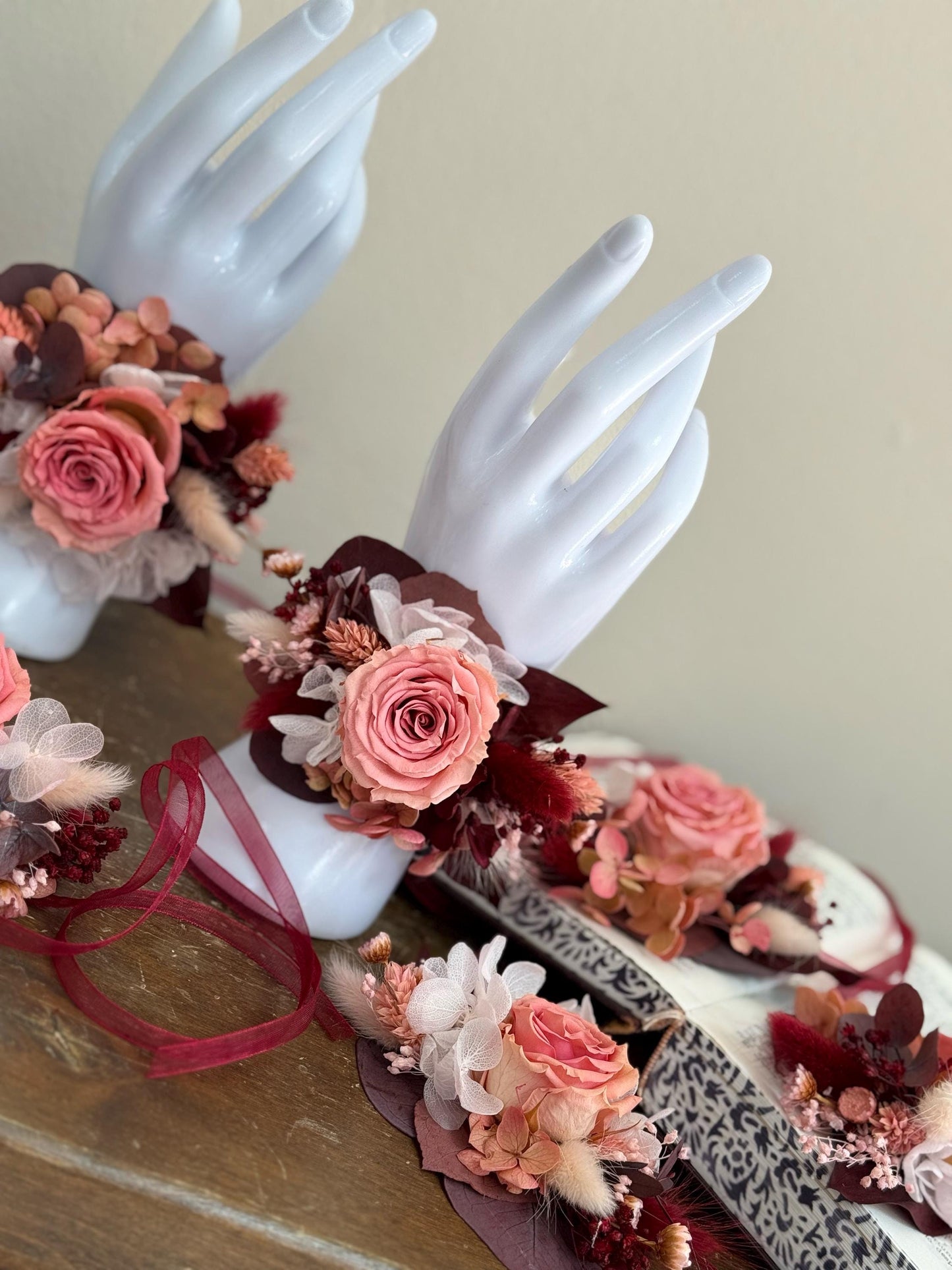 Burgundy & Blush Pink Wedding Flowers