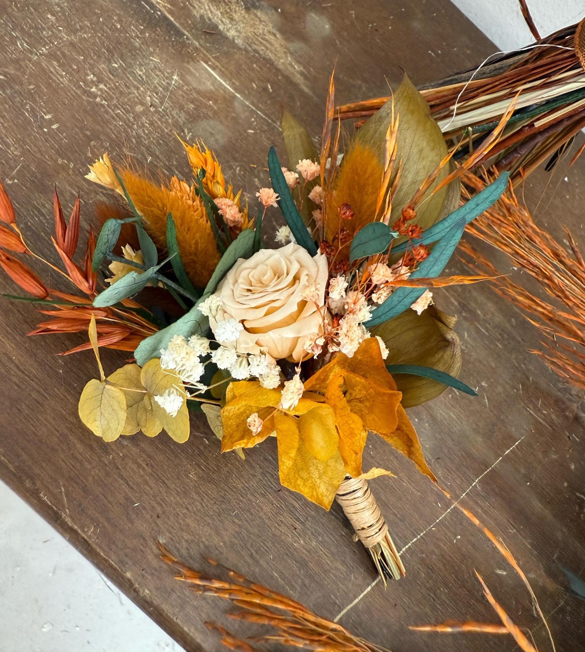 Terracotta Cascading Wedding Bouquet